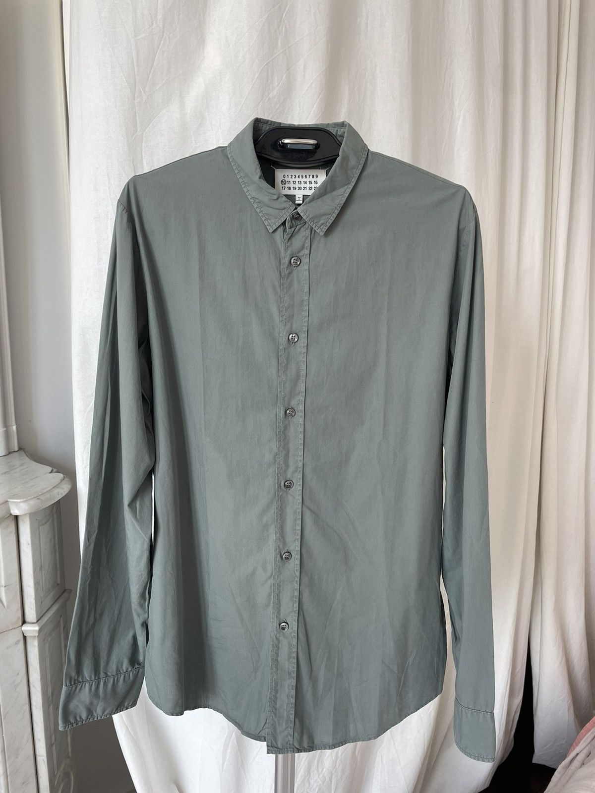 Maison Margiela Martin Margiela Vintage Bottle Green Cotton Shirt 50 size Size US M / EU 48-50 / 2 - 1 Thumbnail