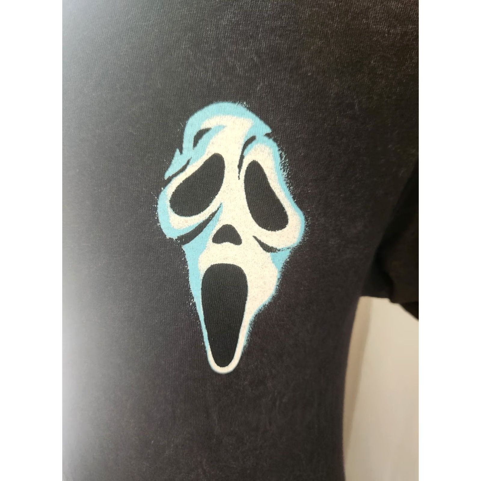 Vintage Ghost Face T-Shirt Ghost Face The Icon Of Halloween Acid Wash Mens M Double Sided Shirt Mens M Black Cotton Halloween Ghost Face Double-Sided T-Shirt Size US M / EU 48-50 / 2 - 2 Thumbnail