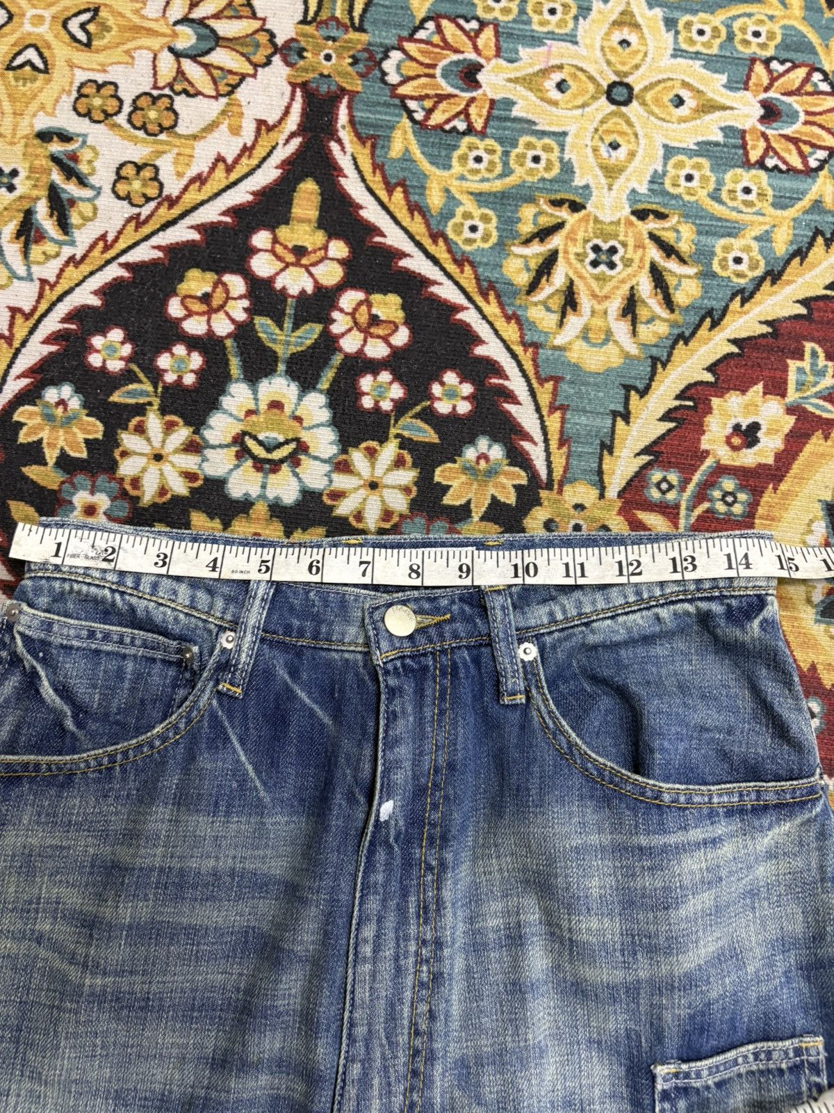 Issey Miyake × Ne-Net Ne-Net Issey Miyake Paint Splatter Patchwork Capri Pants Size US 30 / EU 46 - 20 Thumbnail