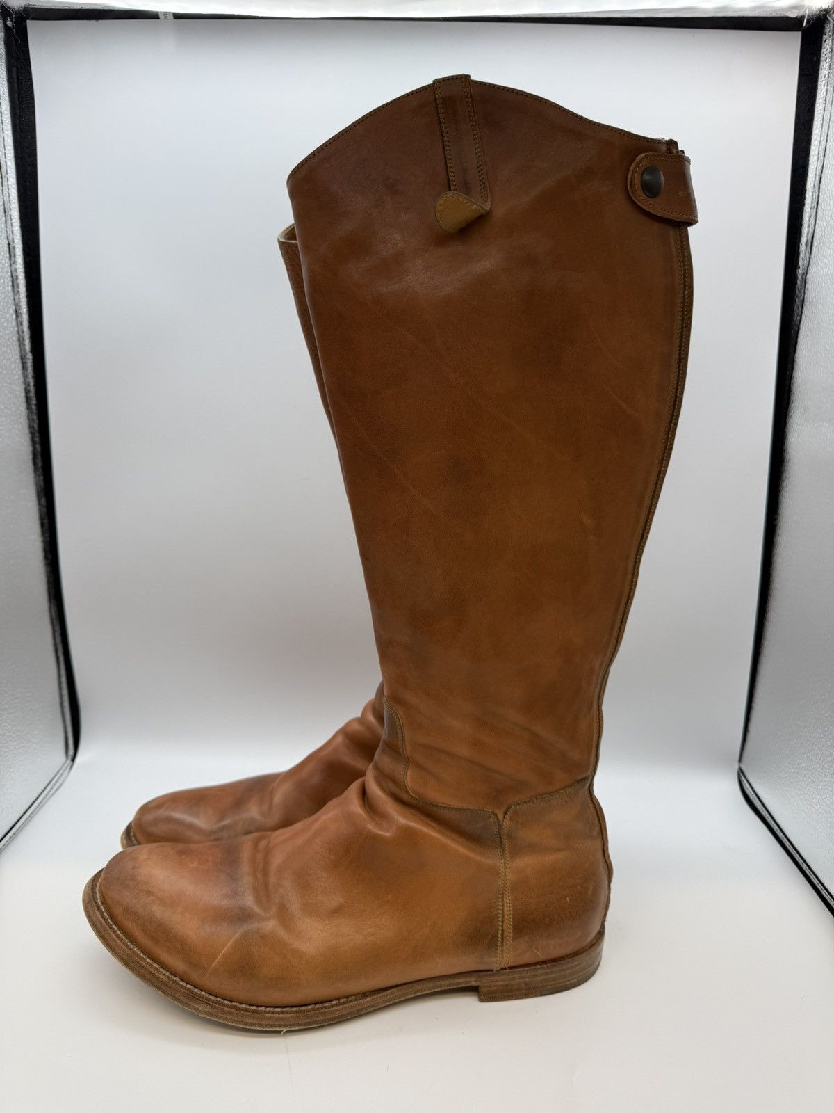 Alexander McQueen Alexander McQueen Tan Leather Knee-High Riding Boots Size US 11 / EU 44 - 4 Thumbnail