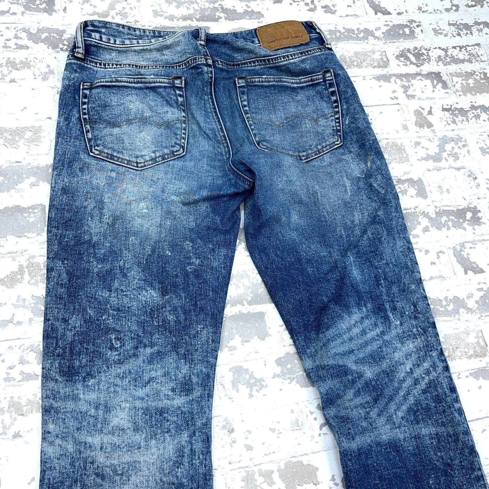 American Eagle Outfitters American Eagle Outfitters Jeans Men 30x32 Skinny Blue Medium Wash Distressed? No. 5-Pocket Denim Slim Fit Airflex Size US 30 / EU 46 - 6 Thumbnail