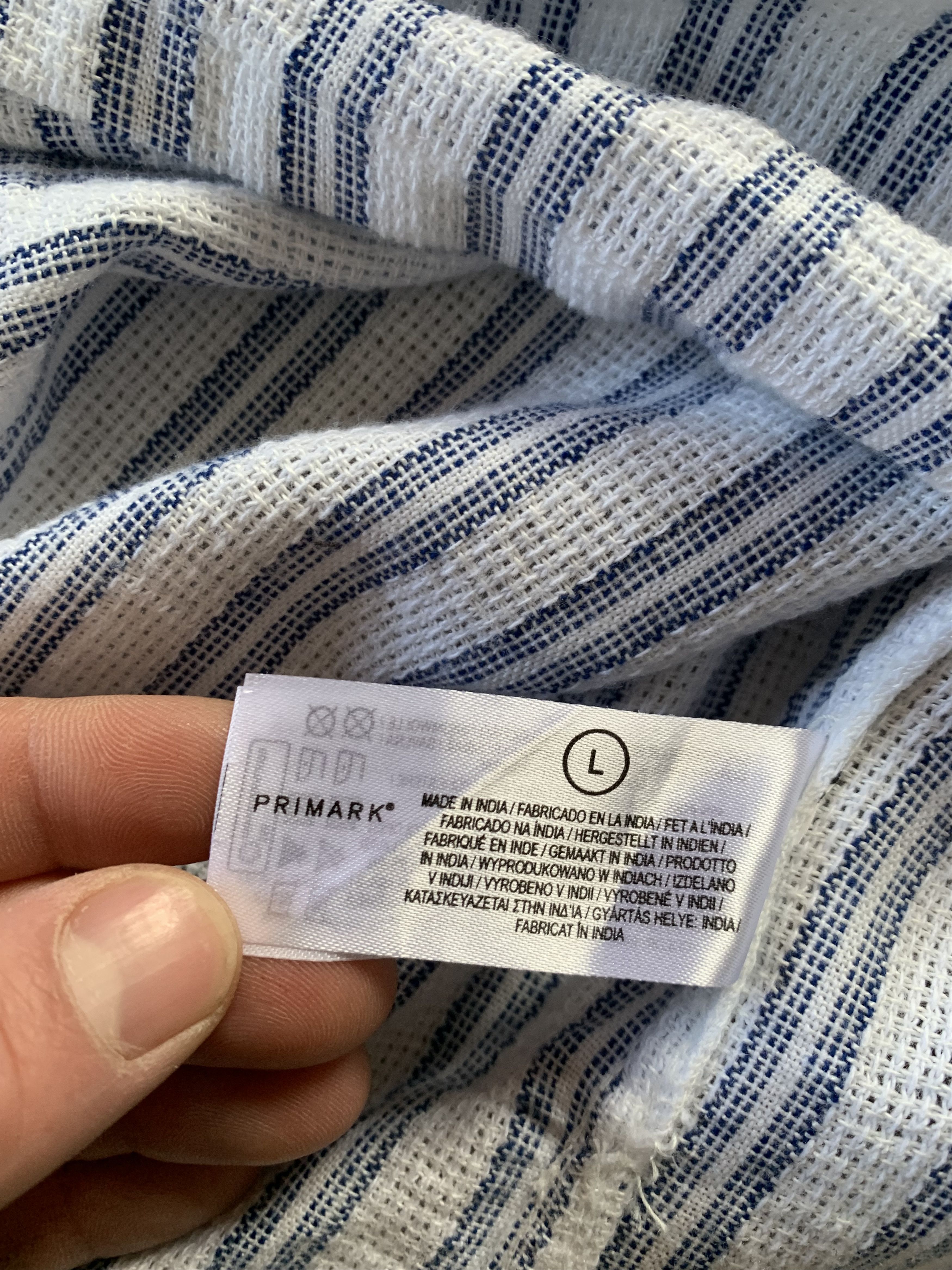 Other Primark Regular Fit Seersucker Stripe Summer Shirt Size US L / EU 52-54 / 3 - 6 Thumbnail