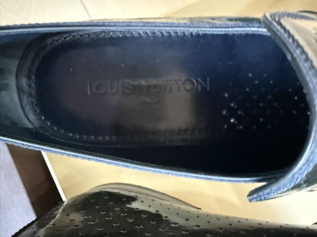 Louis Vuitton Navy Patent Loafers Limited Edition Size US 10.5 / EU 43-44 - 3 Thumbnail