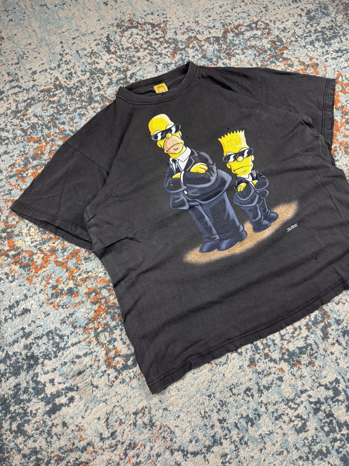 Vintage Vintage 90s The Simpsons agents graphic tee distressed faded Size US XL / EU 56 / 4 - 3 Thumbnail