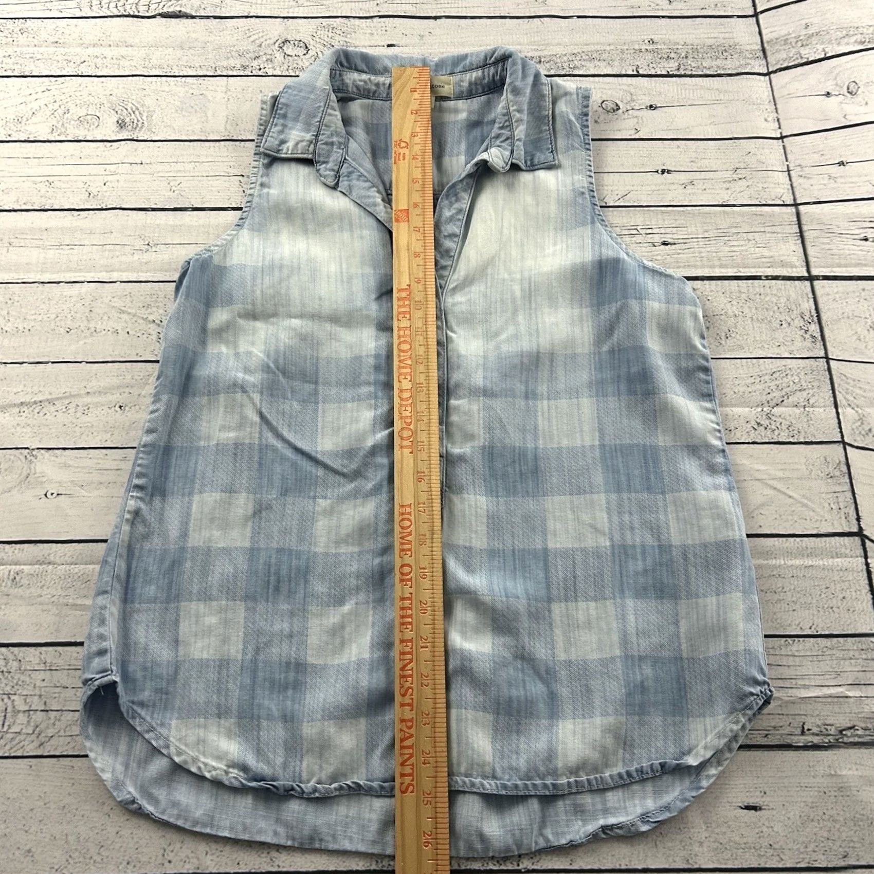 Denime Cloth & Stone Denim Blouse Sleeveless Blue Women's Small XS-XL? Size S / US 4 / IT 40 - 3 Thumbnail
