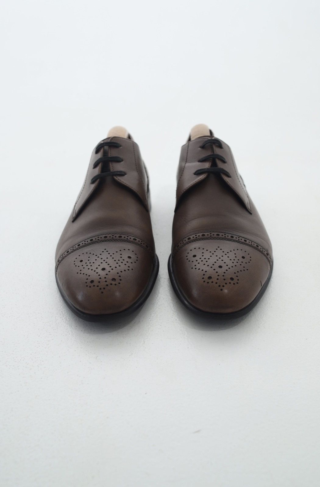 Balmain BALMAIN PARIS Derby Leather Shoes Wingtip Brown Men’s Size US 9 / EU 42 - 4 Thumbnail