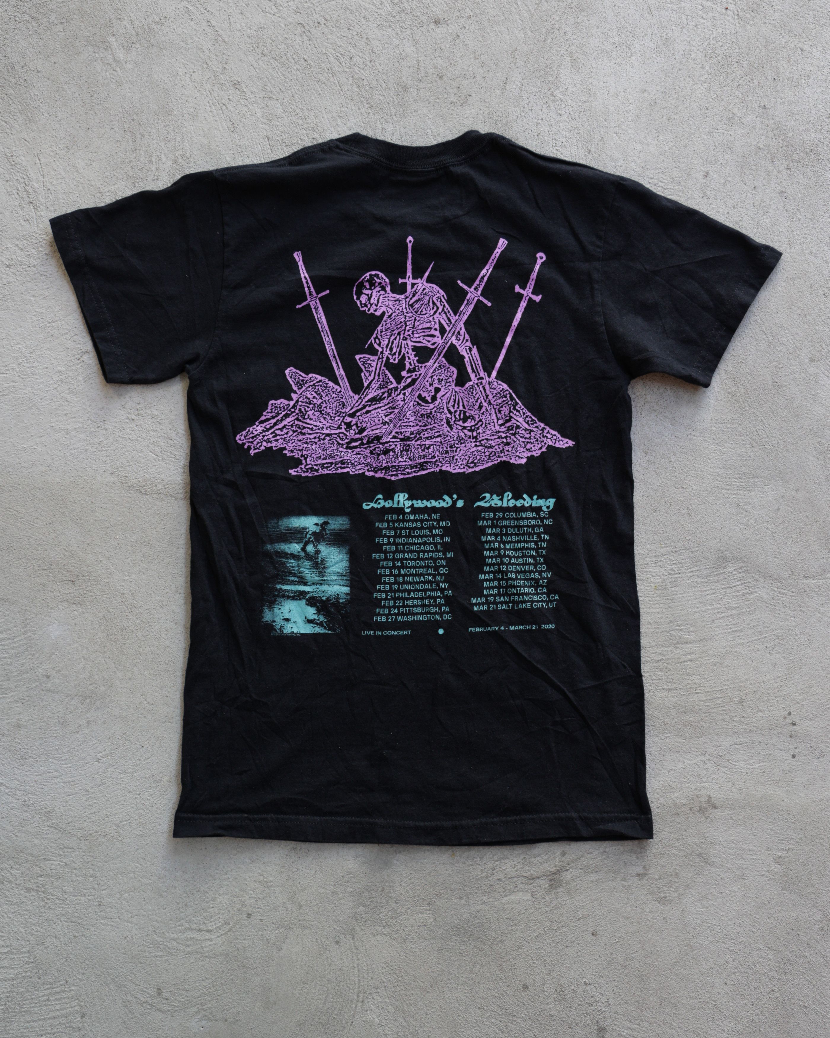 Rap Tees Post Malone Hollywood’s Bleeding Tour Promo Tee Size US S / EU 44-46 / 1 - 2 Thumbnail