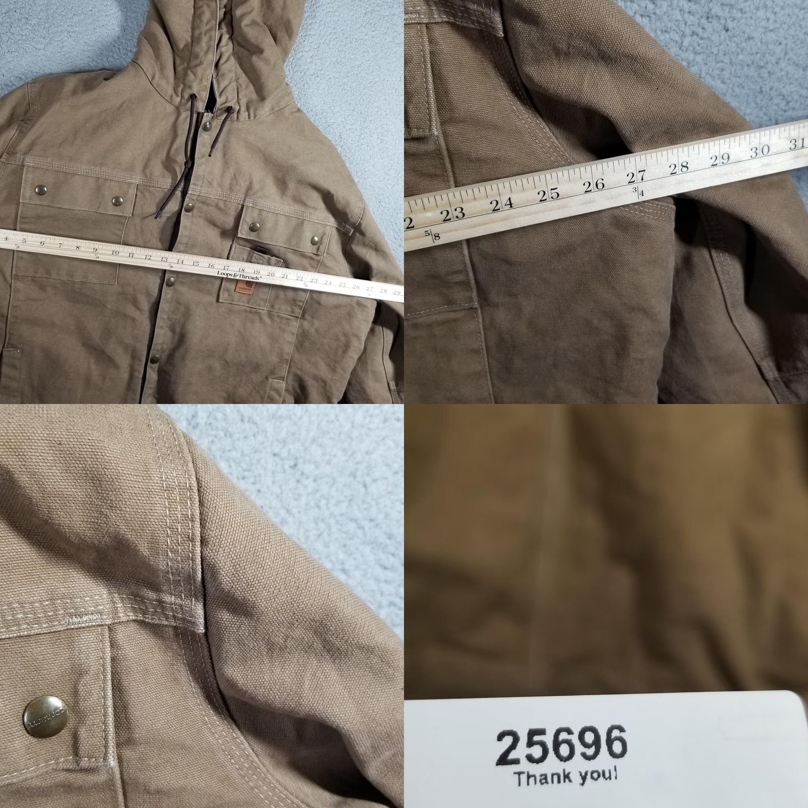 Carhartt Carhartt Jacket XL Brown Canvas Hooded Sherpa Lined Parka J284 FRB Mens Size US XL / EU 56 / 4 - 8 Thumbnail