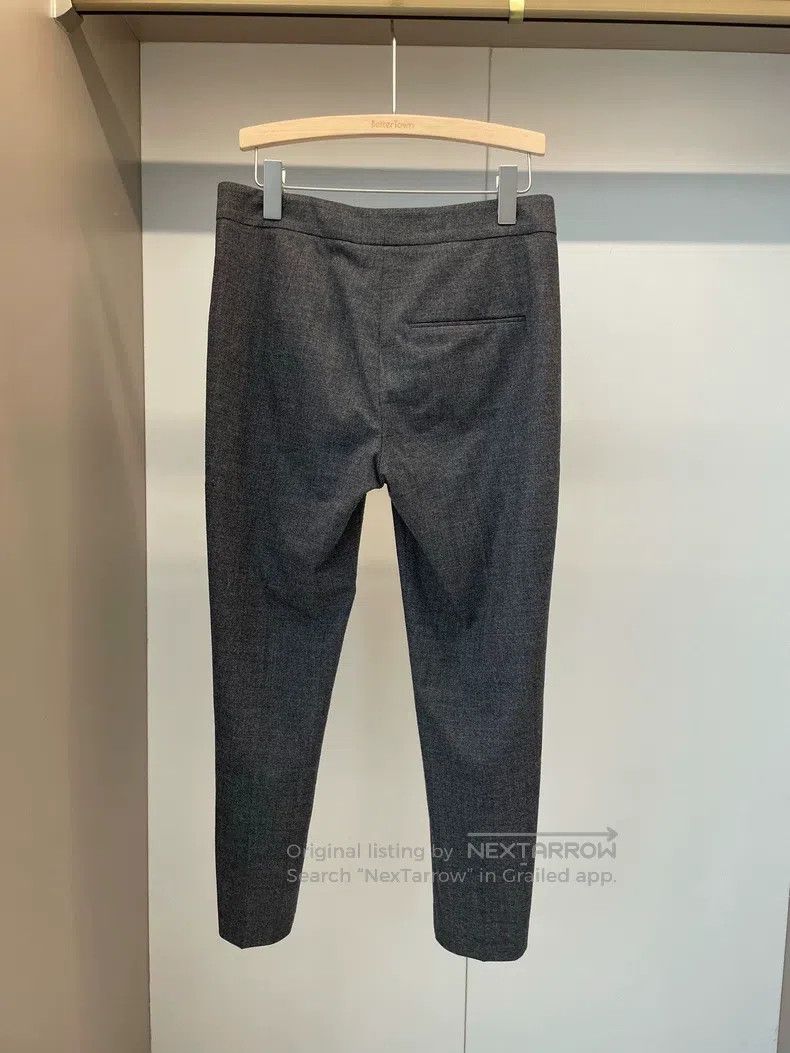 Brunello Cucinelli Brunello Cucinelli Dark Gray Beaded Raw Wool Casual Pants Size 26" / US 2 / IT 38 - 2 Thumbnail