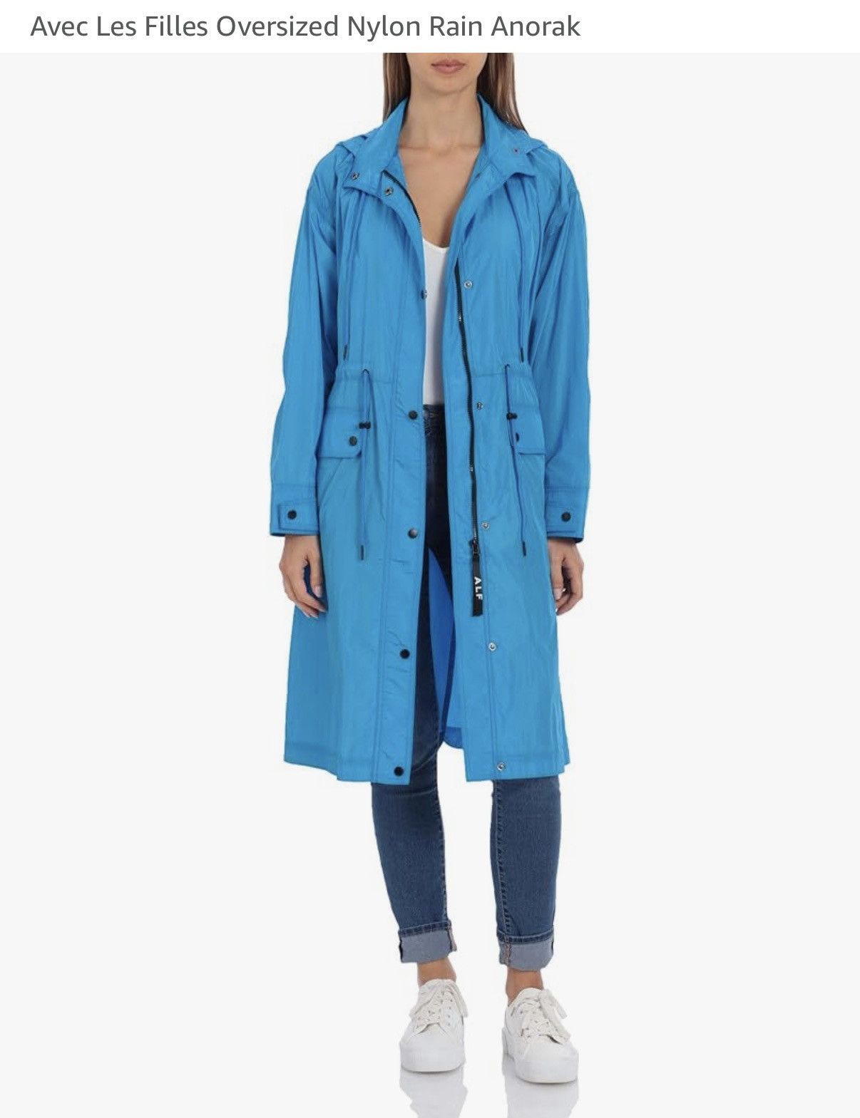 AVEC LES FILLES Avec Les Filles Oversized Nylon Rain Anorak Jacket Coat Lge Size L / US 10 / IT 46 - 14 Thumbnail
