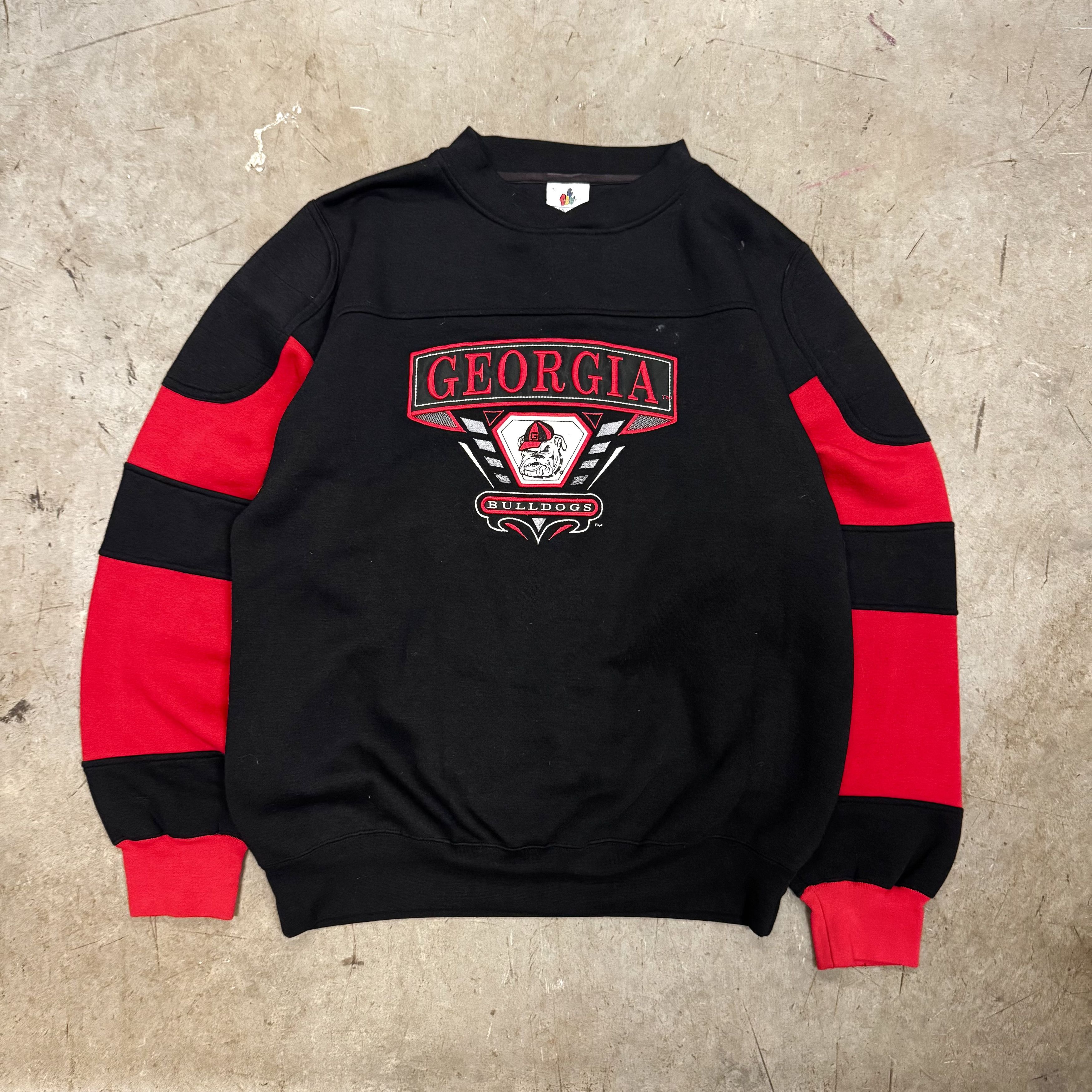 Vintage VTG 90s Georgia Bulldogs Heavyweight Rugby Style Sweatshirt Size US XL / EU 56 / 4 - 1 Thumbnail