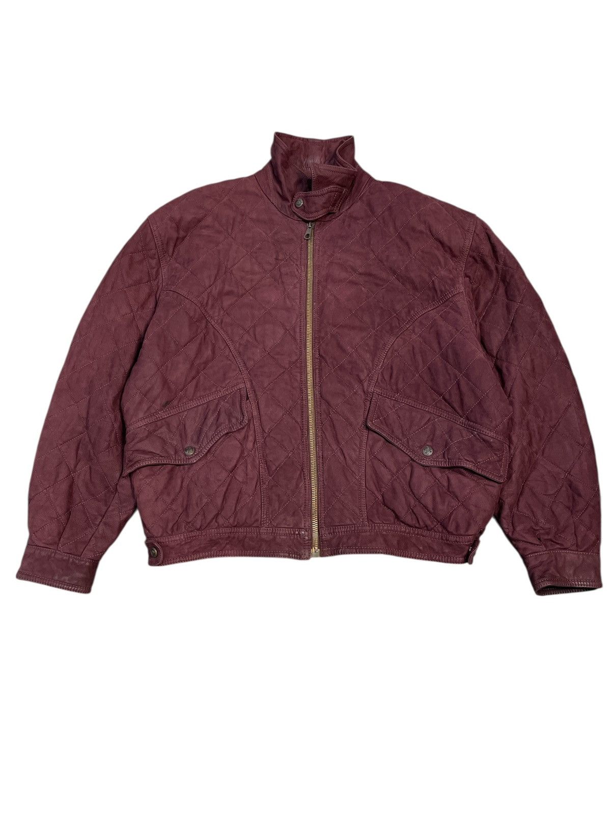 Pollini 👹Vintage Pollini Italy Leather Bomber Jacket Size US L / EU 52-54 / 3 - 1 Thumbnail