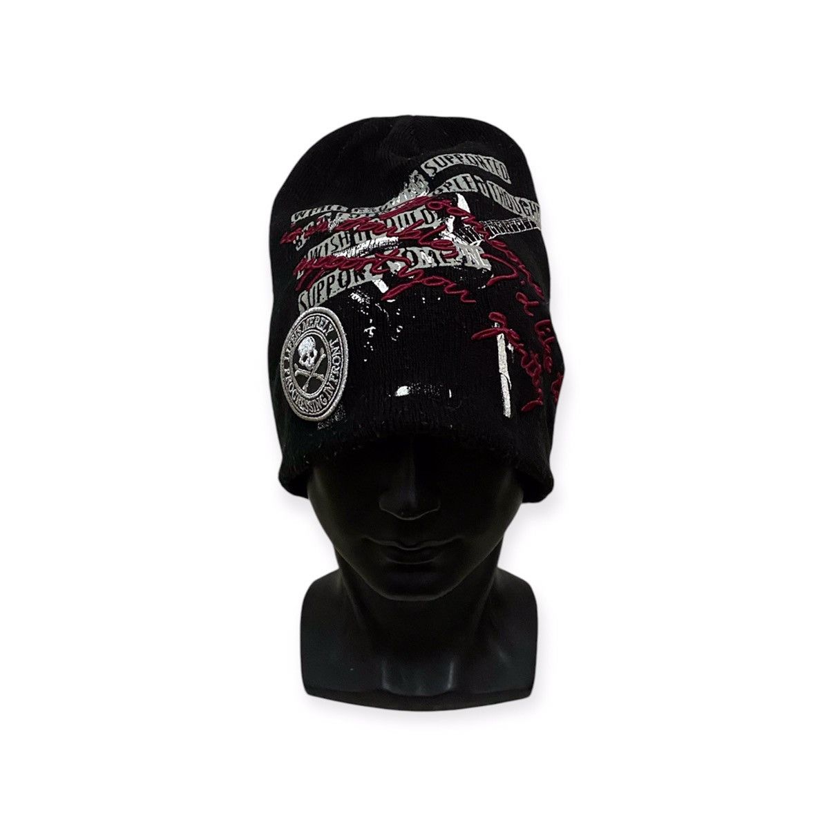 Seditionaries Japanese Brand Skull Rare Design Beanie Hat Size ONE SIZE - 1 Thumbnail