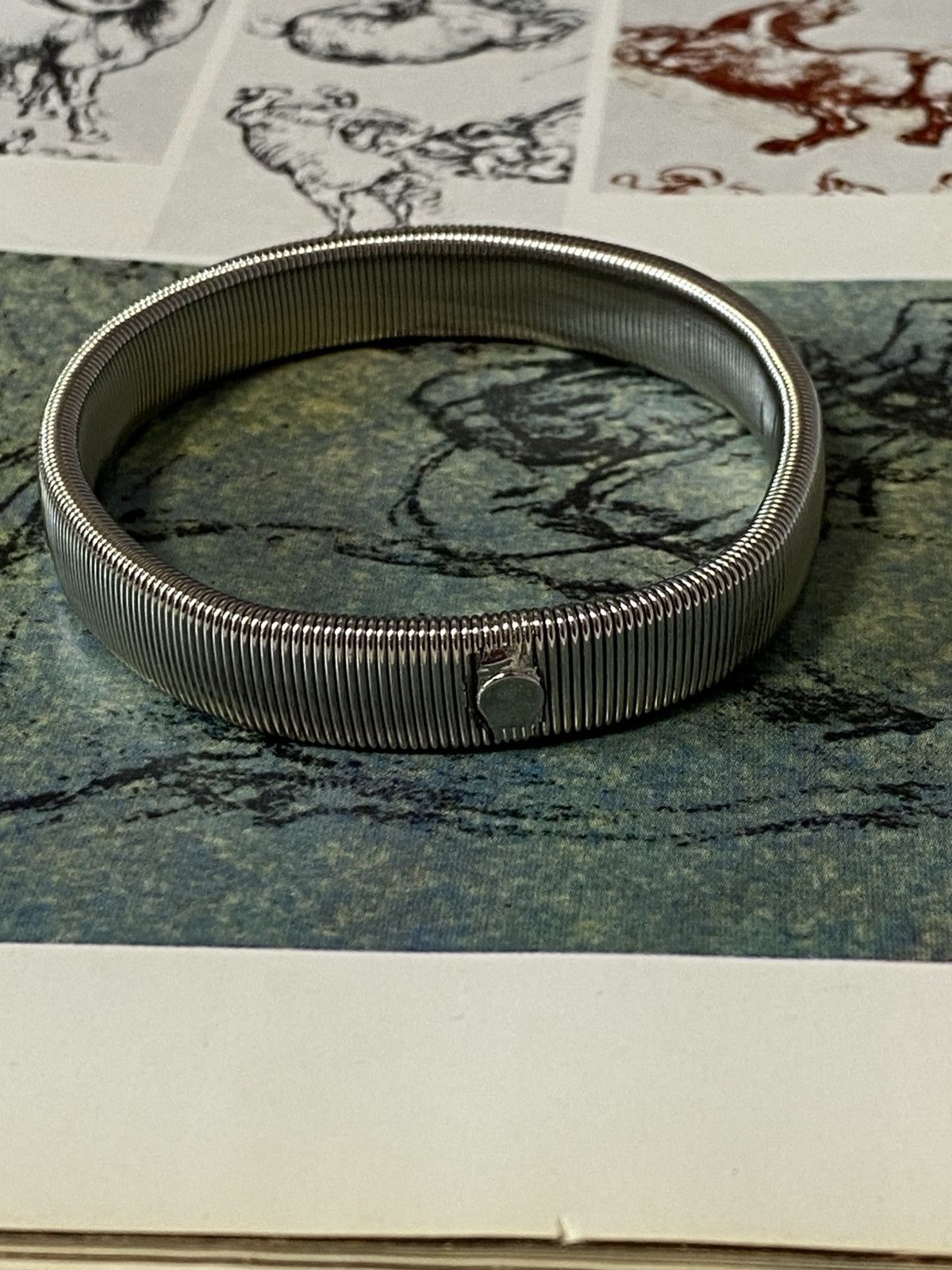 Japanese Brand Vintage Silver Flexible Gaspipe Snake Bangle Bracelet Size ONE SIZE - 6 Thumbnail