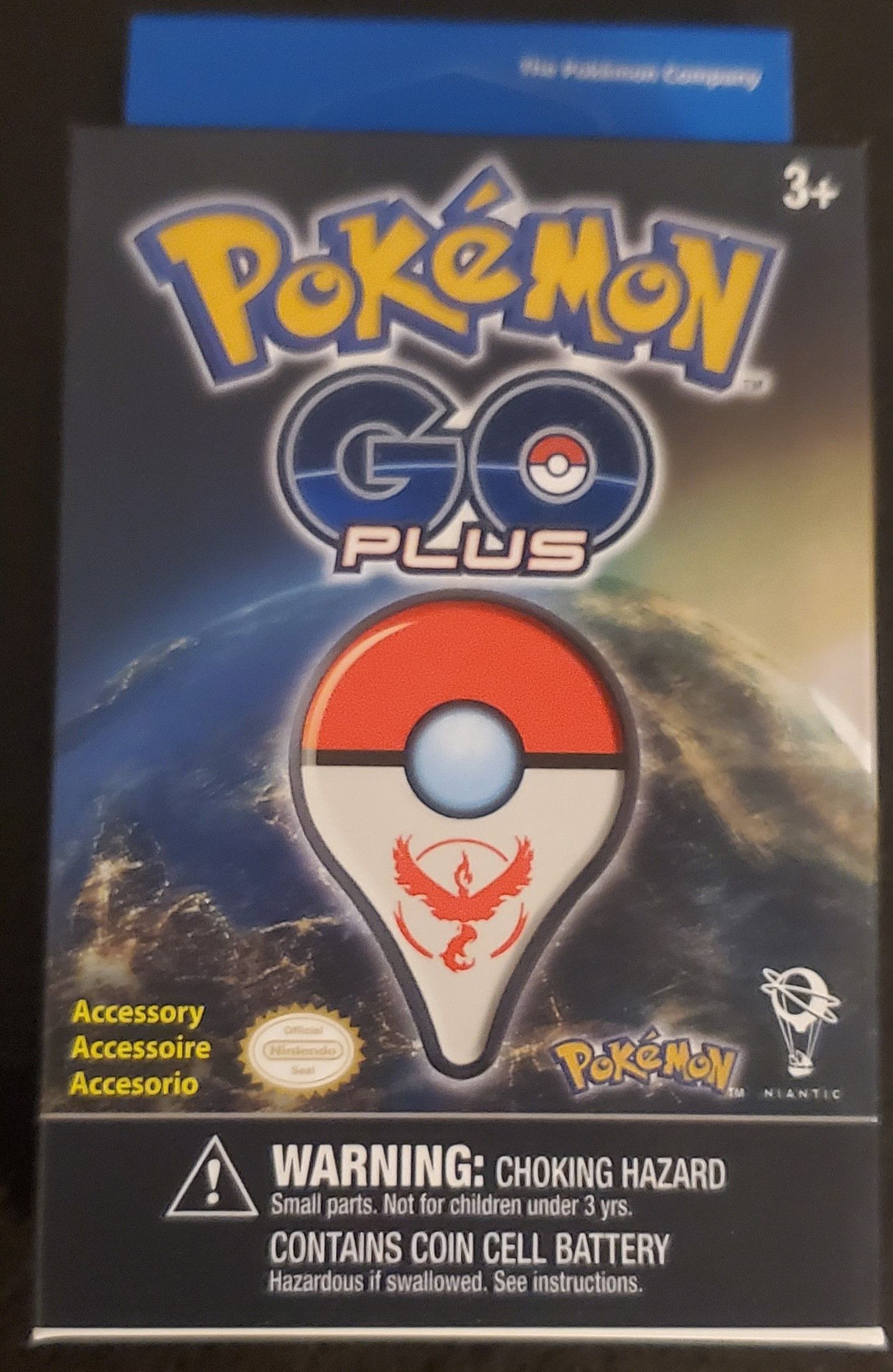 Nintendo Pokemon GO Plus Bracelet Red Team Valor Auto Catch Bluetooth Size ONE SIZE - 2 Thumbnail