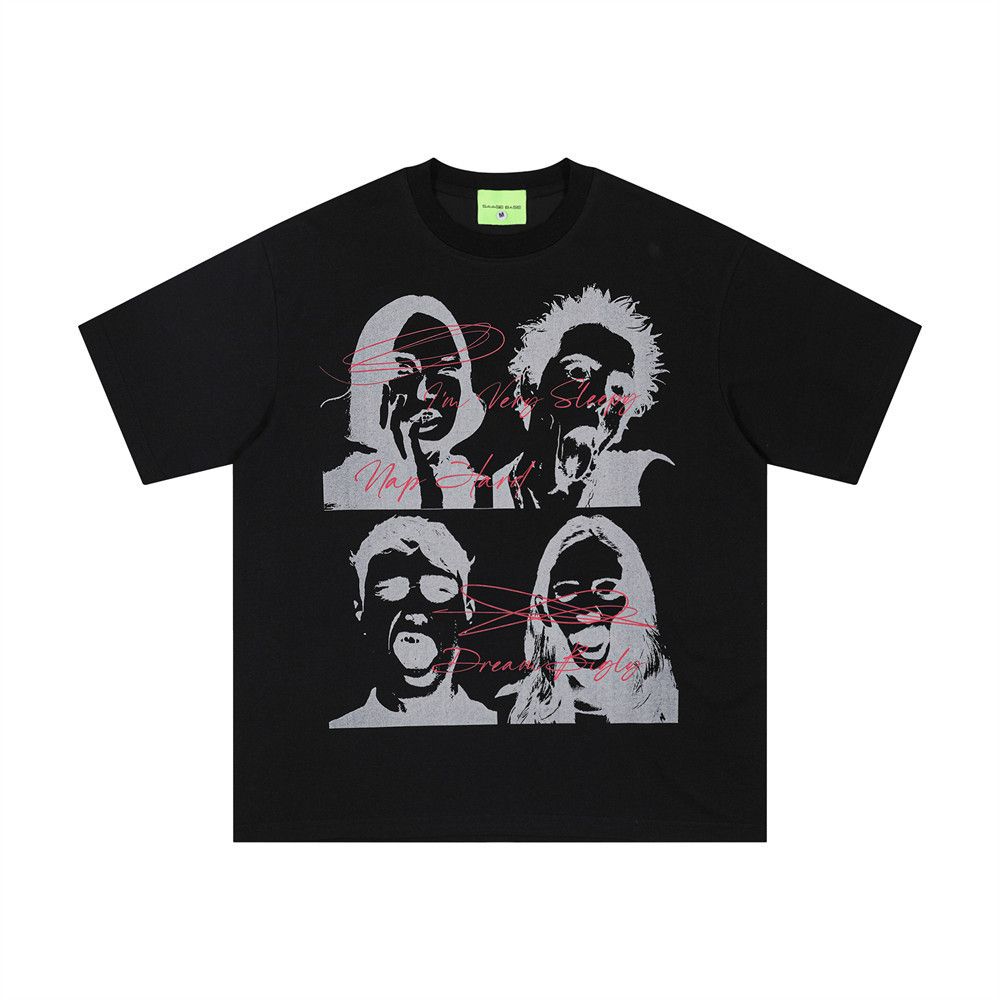 Japanese Brand × Vintage Men's Loose Casual Hip-Hop Character Printed T-Shirt Size US M / EU 48-50 / 2 - 1 Thumbnail