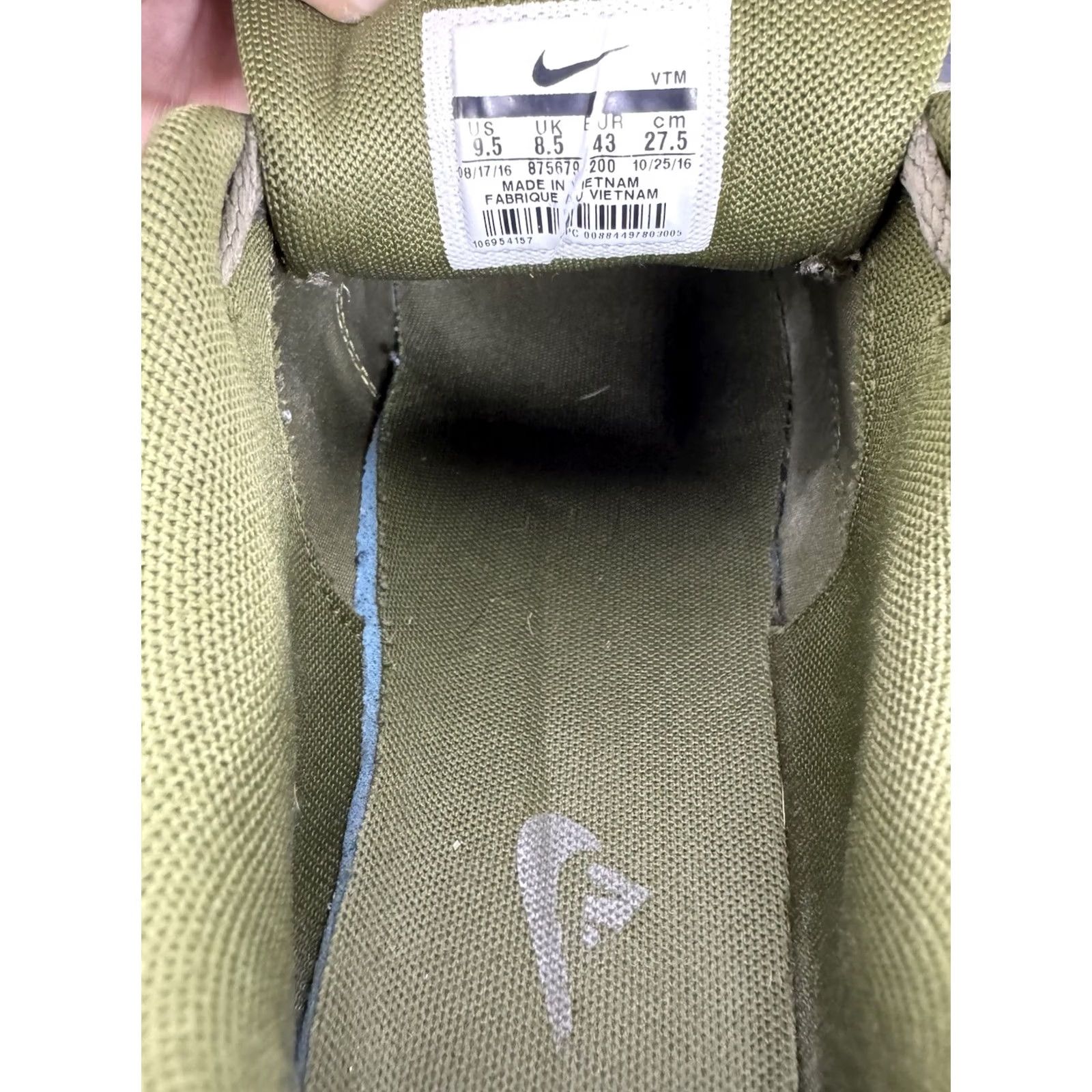 Nike Nike Air Max 1 Ultra 2.0 Essential Sneaker Mens 9.5 Medium Olive Green Running Size US 10 / EU 43 - 7 Thumbnail
