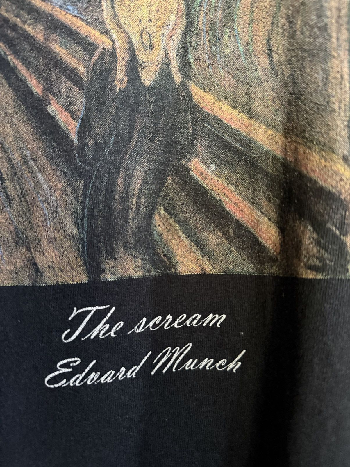 Vintage Vintage The Scream Edward Munch Art Long Sleeve Faded Tee Size US L / EU 52-54 / 3 - 4 Thumbnail