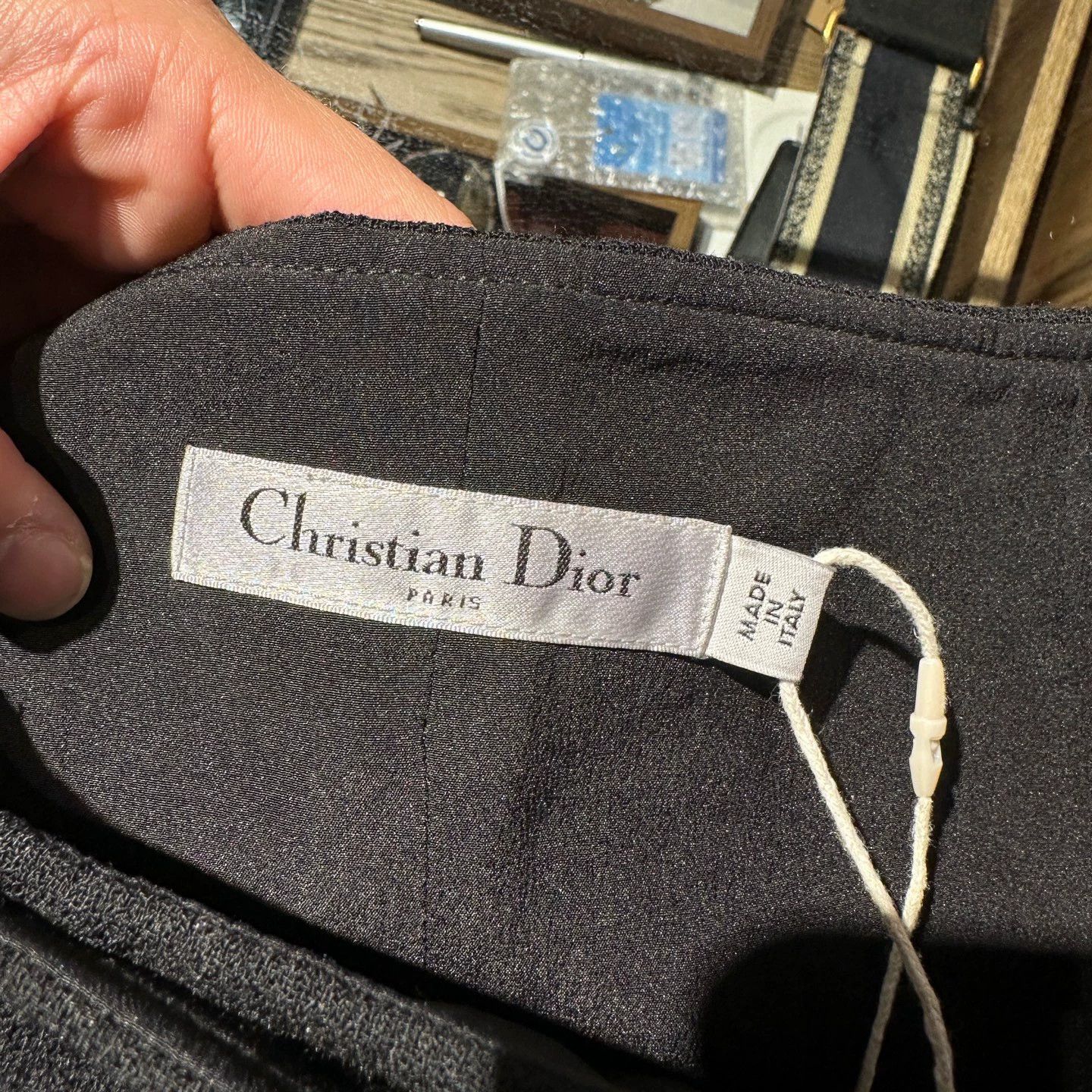 Dior Christian Dior feb314 slant pocket pure wool skirt Size 28" / US 6 / IT 42 - 3 Thumbnail