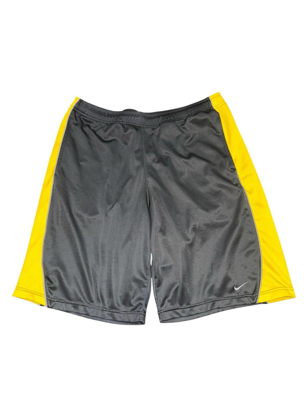 Nike Y2K Nike Grey Tag oHops Mesh Shorts Yellow Rare Sz L 90s Size US 34 / EU 50 - 1 Thumbnail