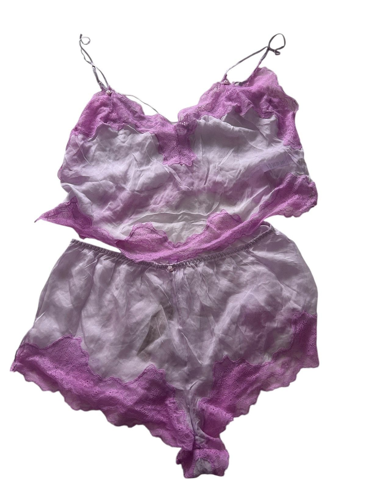 SKIMS NWT SKIMS ROMANCE LACE CROPPED CAMI & SHORT SET Large Size L / US 10 / IT 46 - 6 Thumbnail