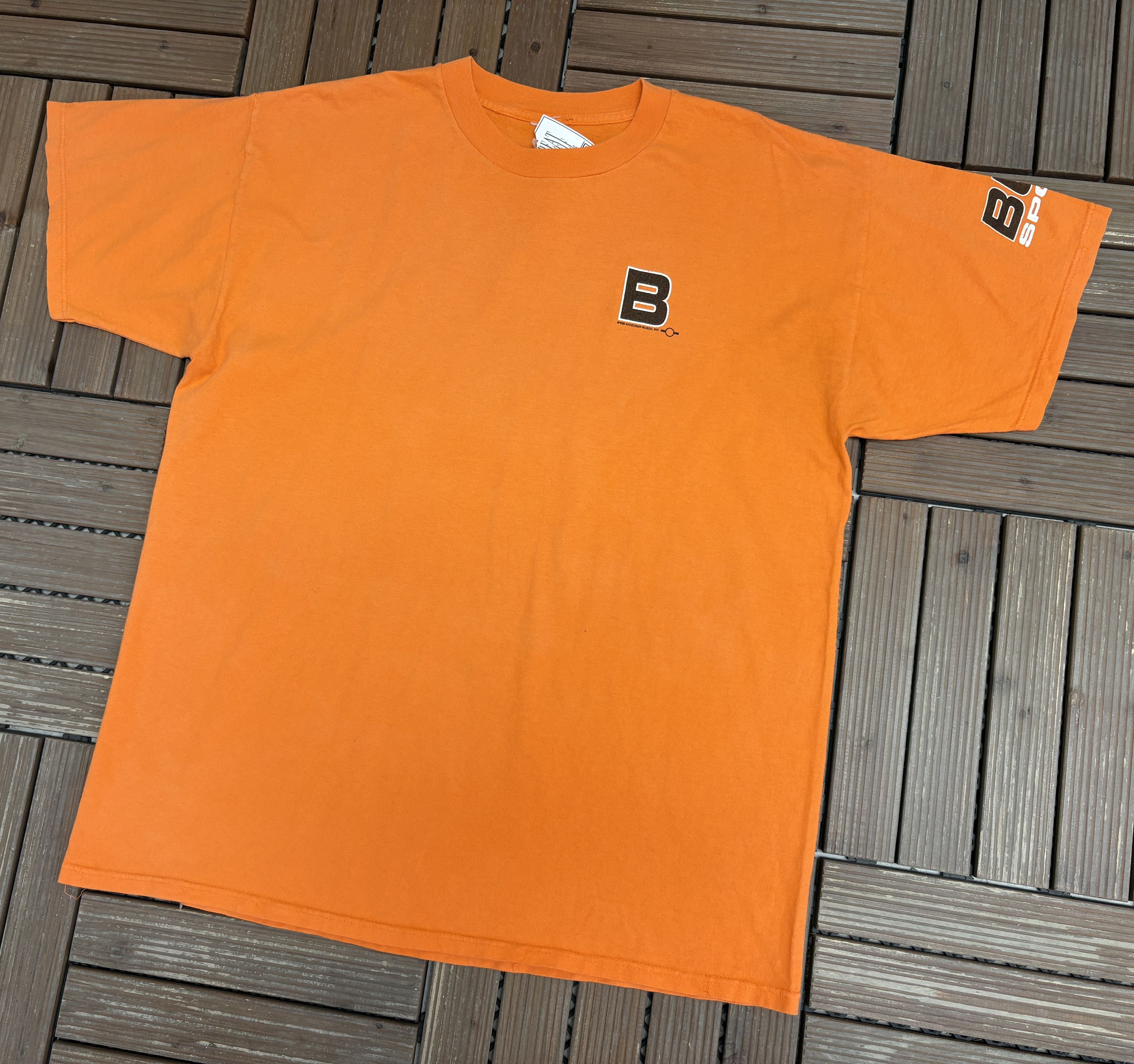 Vintage Budweiser Athletics Sport Vintage Orange T-Shirt Tee Size US XL / EU 56 / 4 - 3 Thumbnail