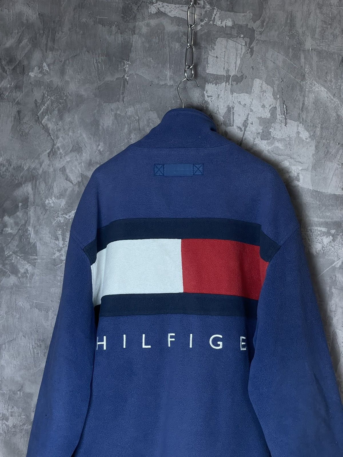 Tommy Hilfiger GRAIL🌟 Vintage Tommy Hilfiger big logo Jacket Fleece Size US L / EU 52-54 / 3 - 2 Thumbnail