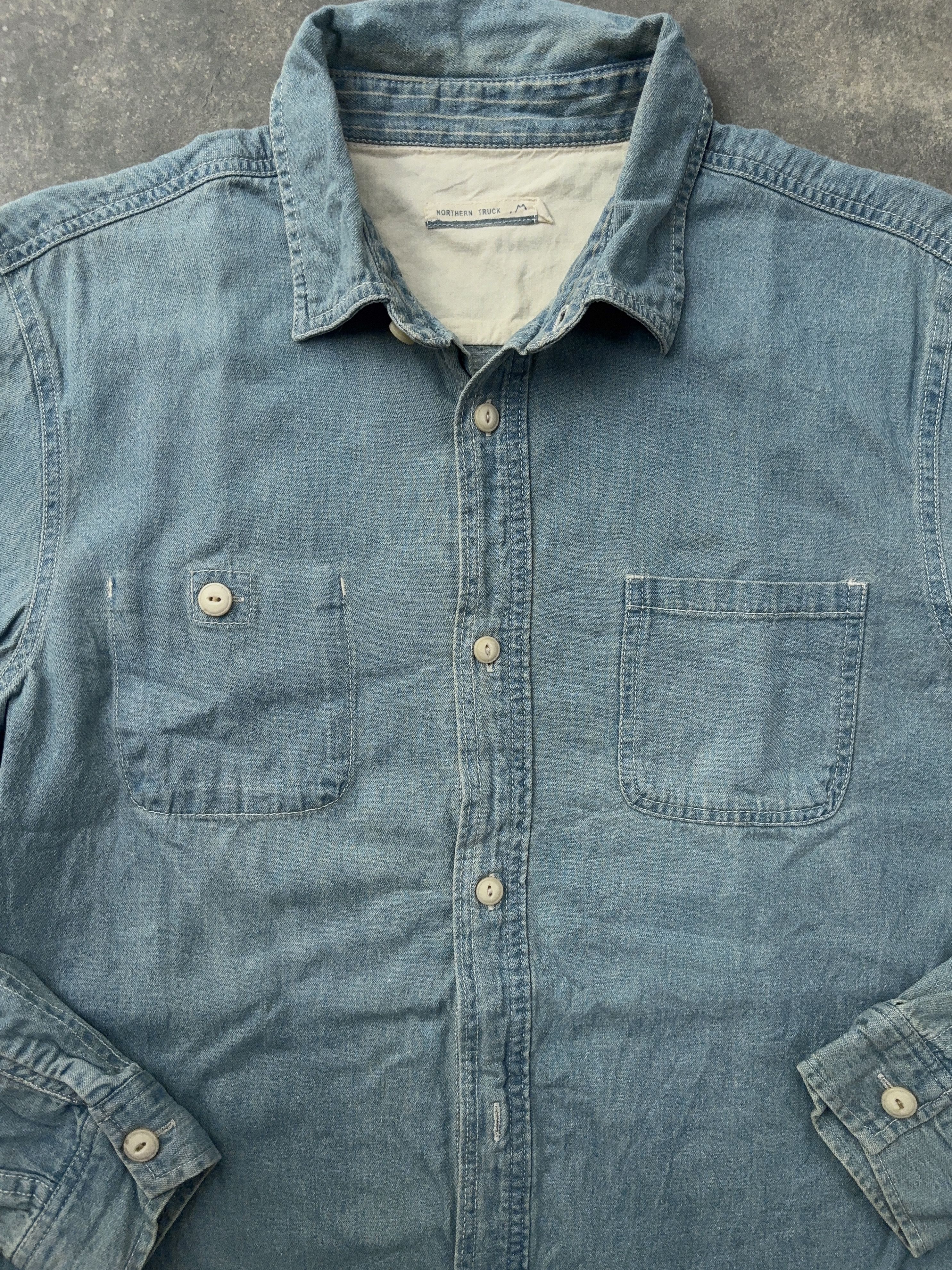 Other Northern Truck American Denim Vintage Blue Button Up Shirt Size US M / EU 48-50 / 2 - 4 Thumbnail