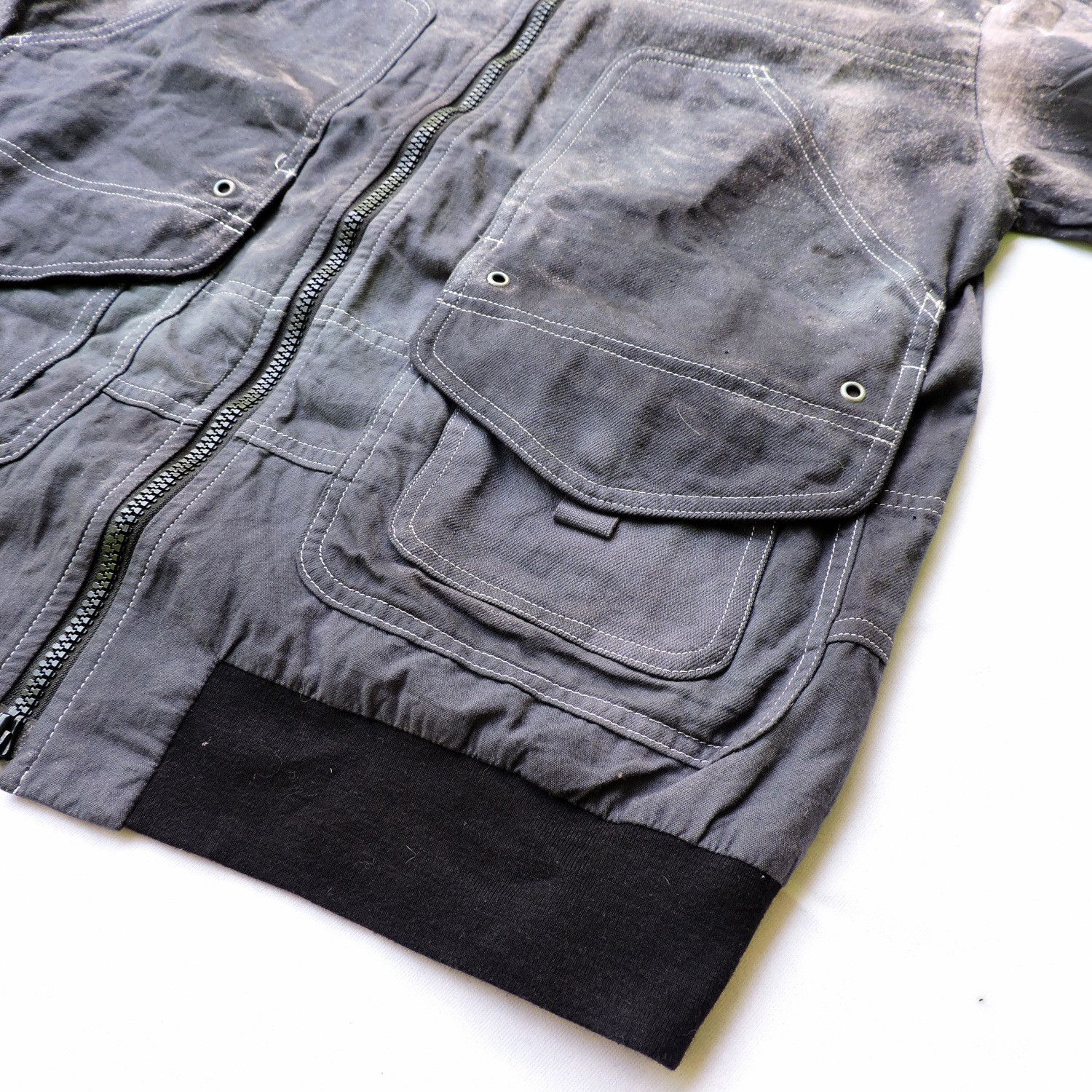 FUMITO GANRYU BLEACHING 'INFORMATION ISN'T KNOWLEDGE' JACKET
