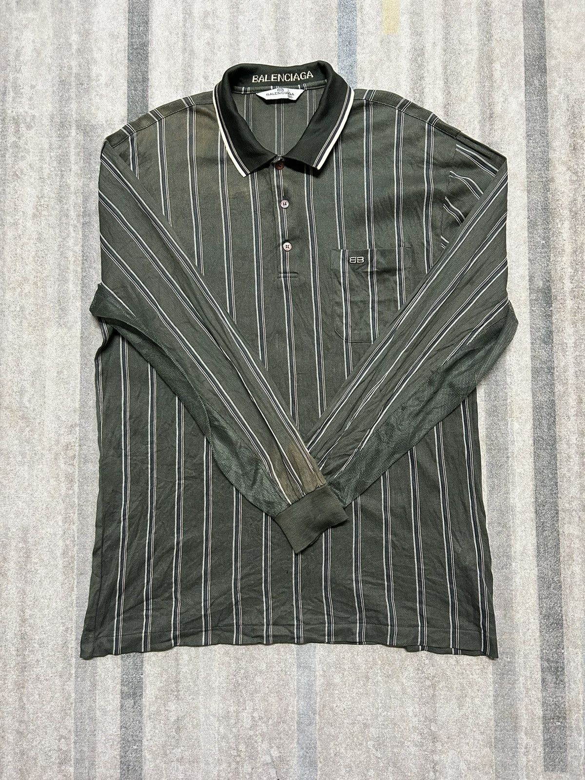 Balenciaga Balenciaga vintage polo rugby Size US L / EU 52-54 / 3 - 1 Thumbnail