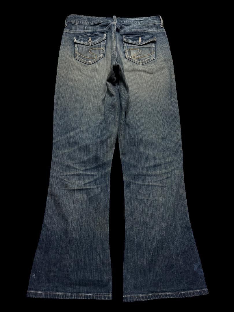 Japanese Brand INSANE 90s Japanese Theoria Bell Bottom Rusty Distress Hard Size US 30 / EU 46 - 1 Thumbnail