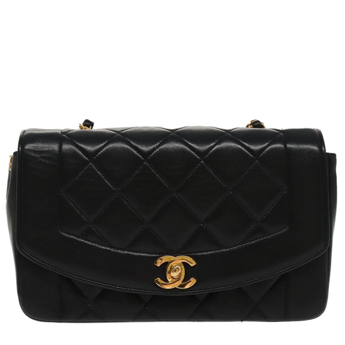 Chanel Diana Black Leather Shoulder Bag (Pre-Owned) Size ONE SIZE - 1 Thumbnail