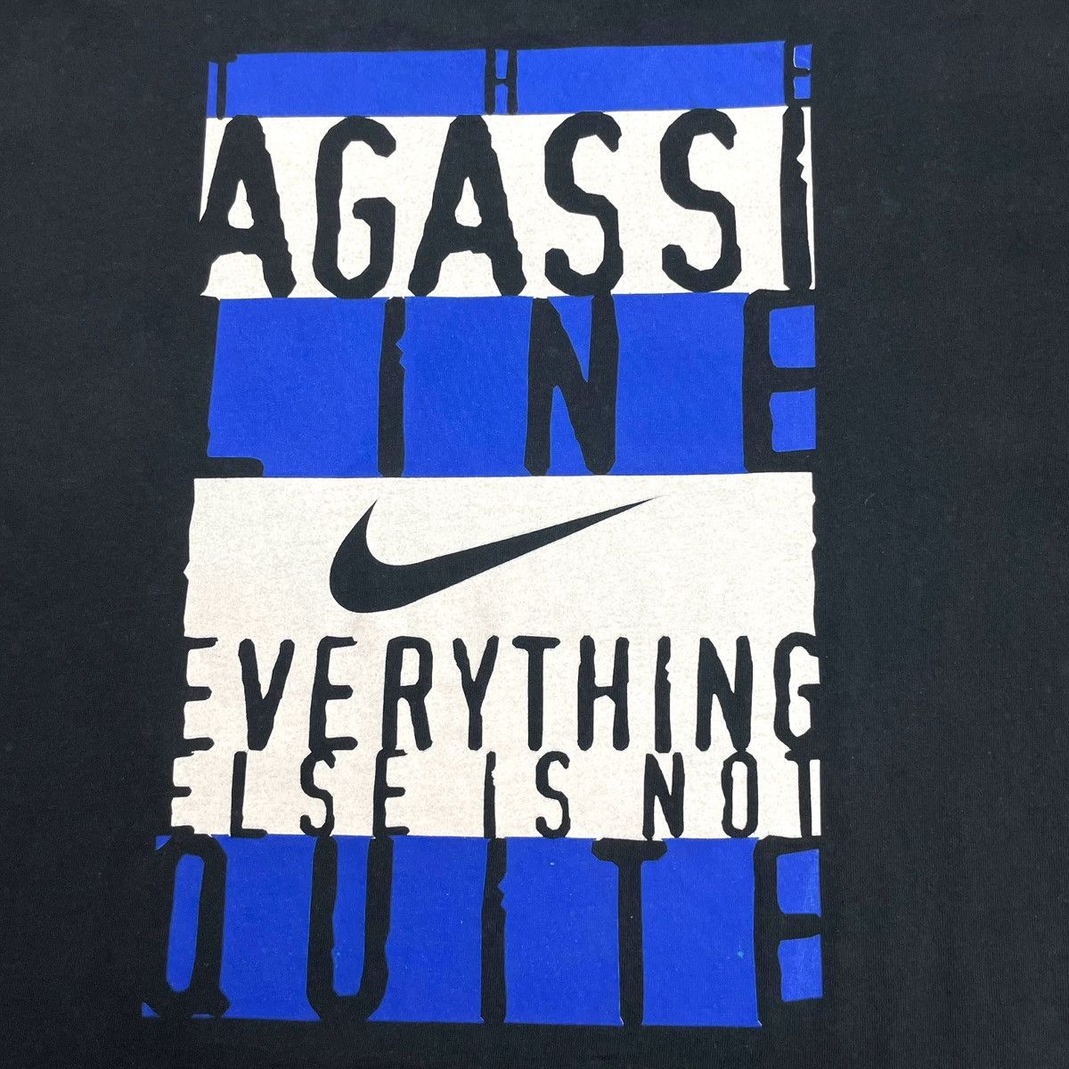 Nike Vintage 2000s Nike Agassi "EVERYTHING ELSE IS NOT QUITE" Tee Size US XL / EU 56 / 4 - 7 Thumbnail