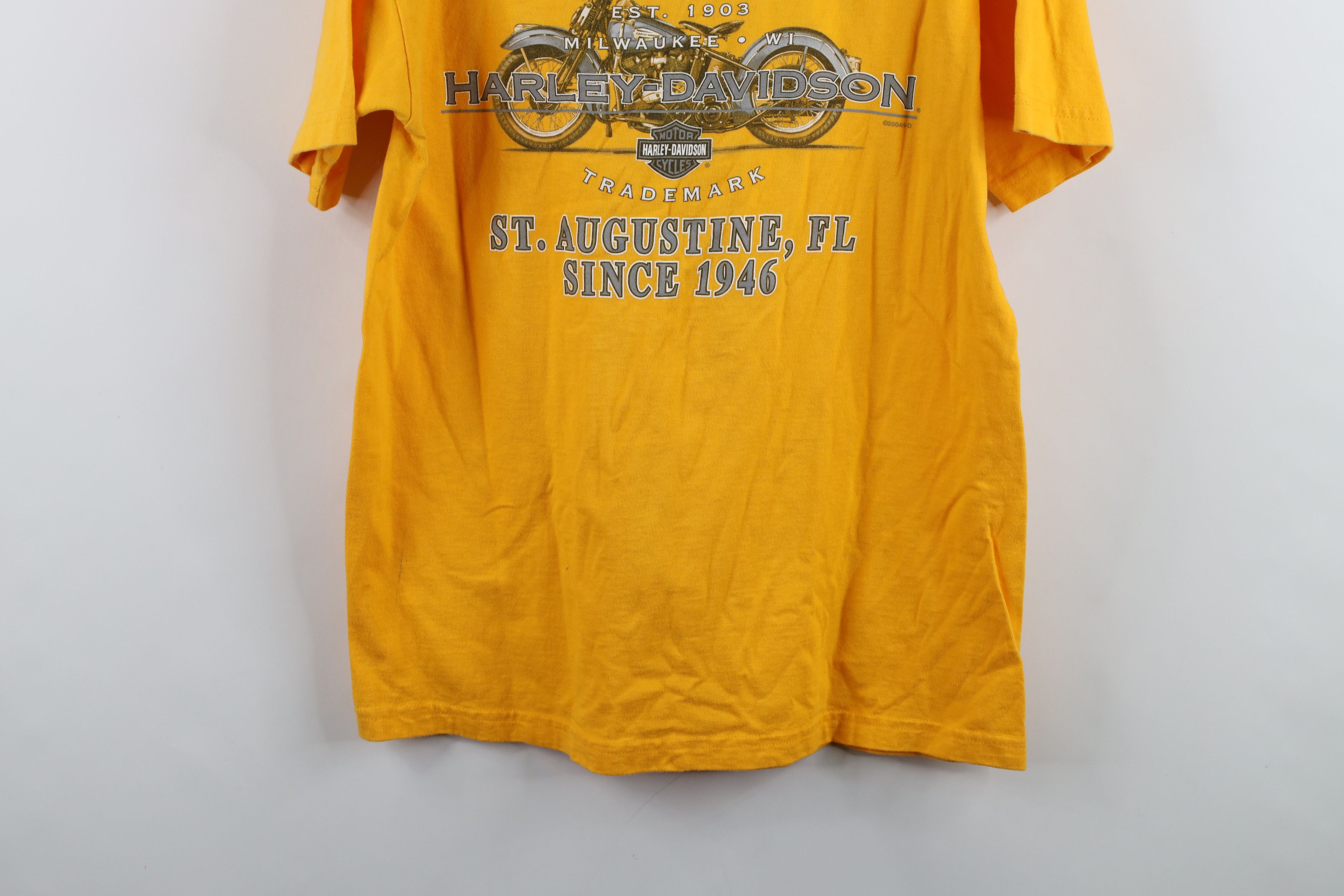 Harley Davidson × Vintage Vintage Y2K Harley Davidson Spell Florida T-Shirt Yellow USA Size US M / EU 48-50 / 2 - 13 Thumbnail