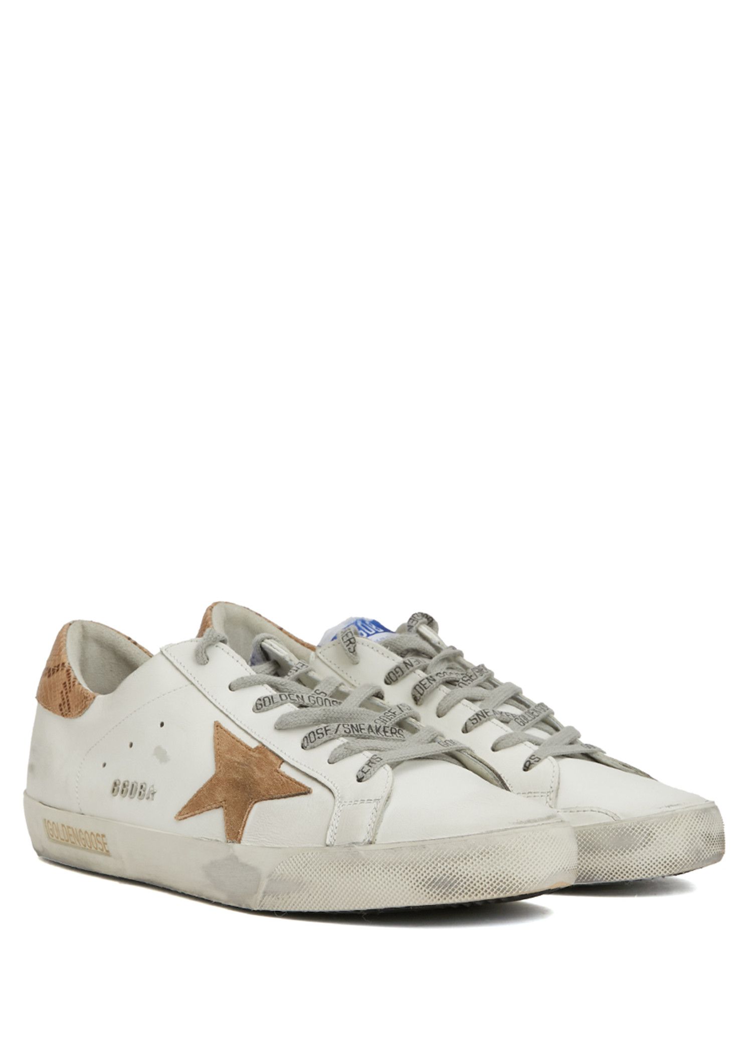 Golden Goose o1w1db10425 Superstar Suede Low-Top Sneakers in White/Brown Size US 12 / EU 45 - 2 Thumbnail