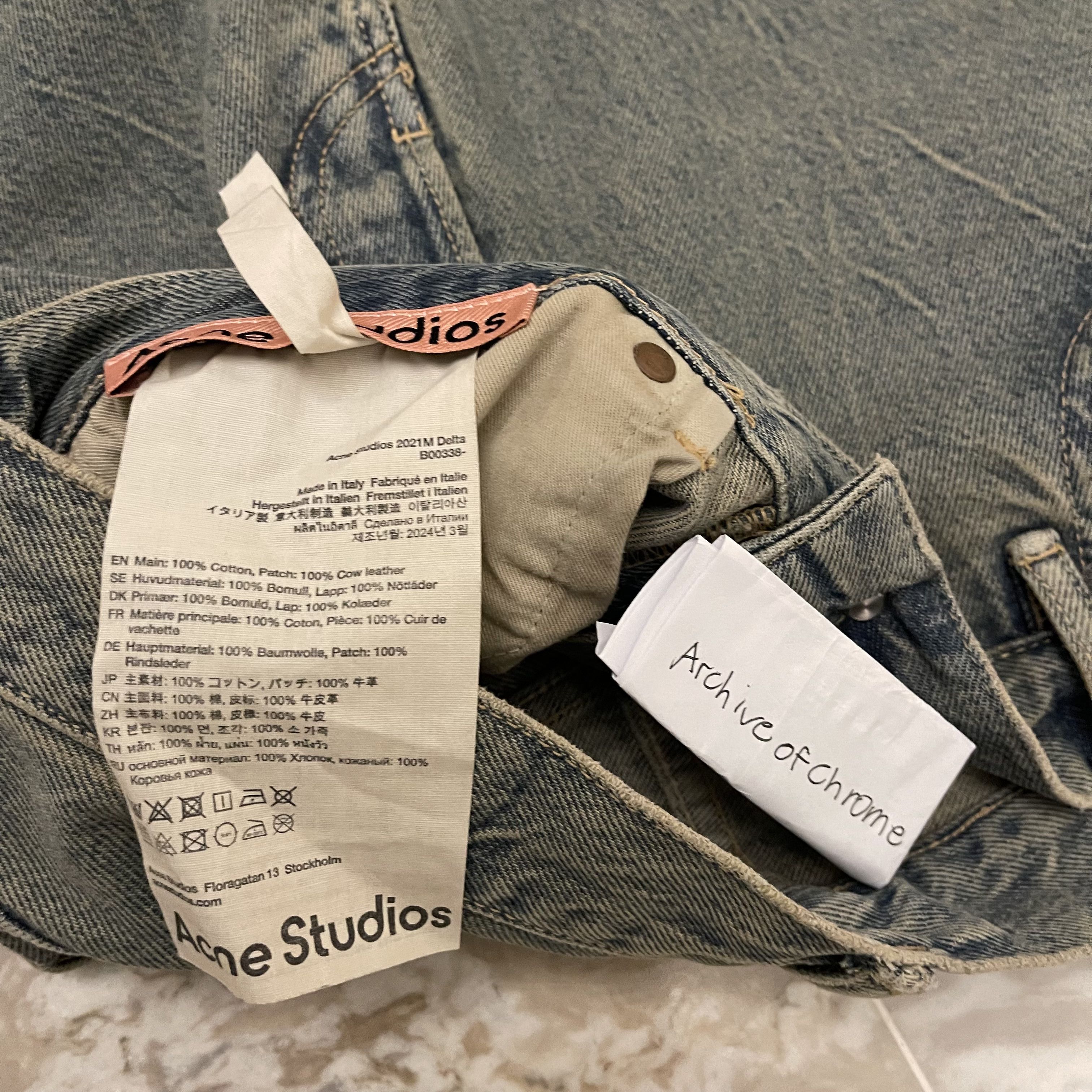 Acne Studios Acne Studios - Loose fit jeans - 2021M - Blue/beige Size US 32 / EU 48 - 7 Thumbnail