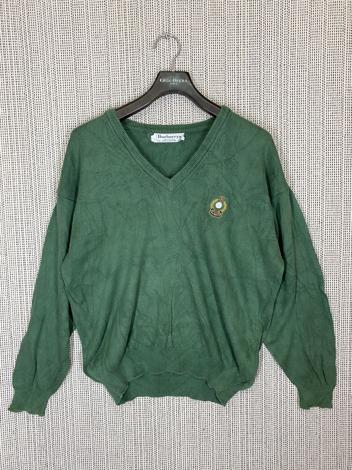 Burberry × Designer × Vintage ‼️VINTAGE BURBERRY SMALL LOGO KNIT SWEATER‼️ Size US XL / EU 56 / 4 - 1 Thumbnail