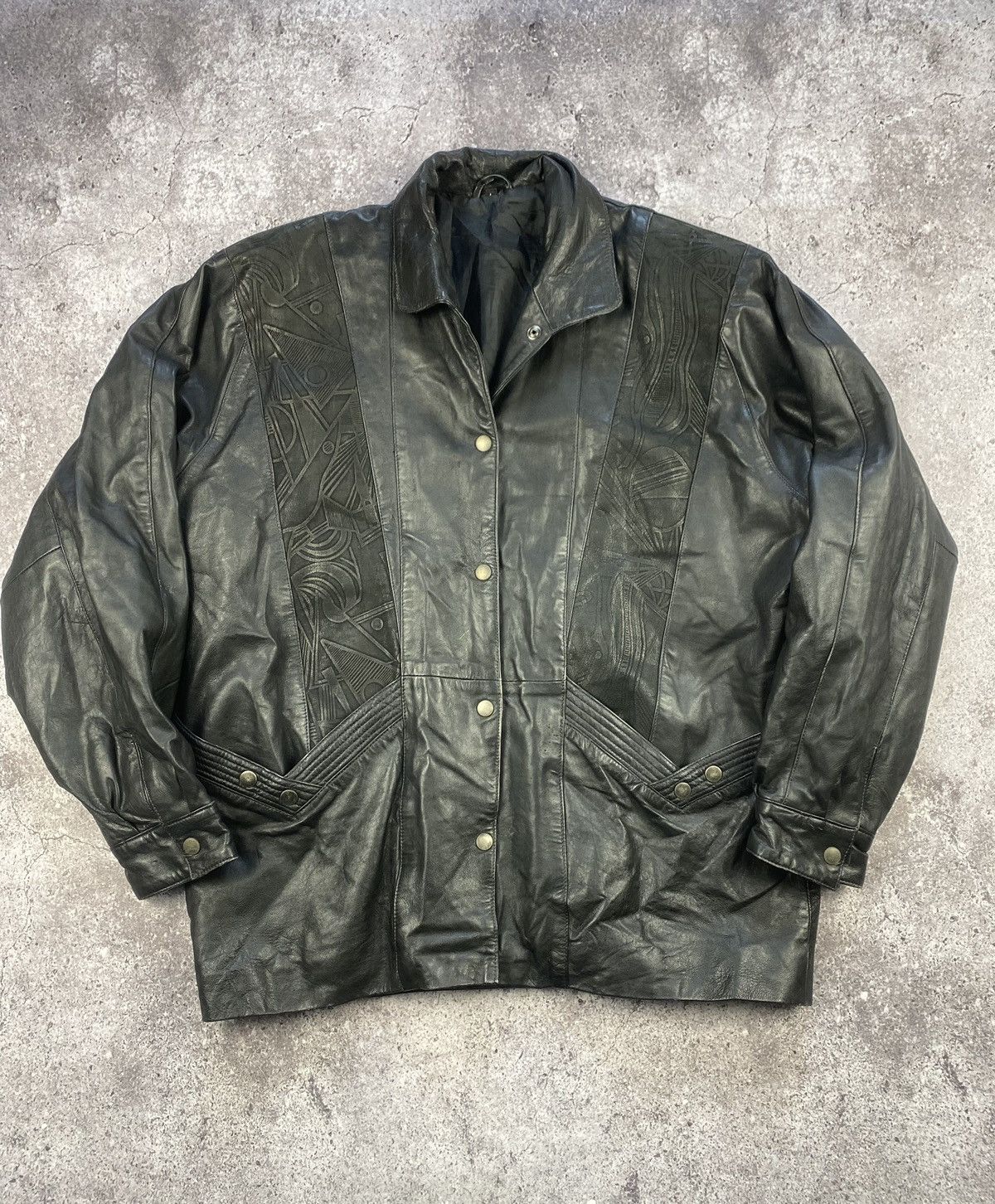 Genuine Leather × Vintage Vintage Bomber Leather Brown Jacket Avirex Schott 70-80s Size US L / EU 52-54 / 3 - 1 Thumbnail