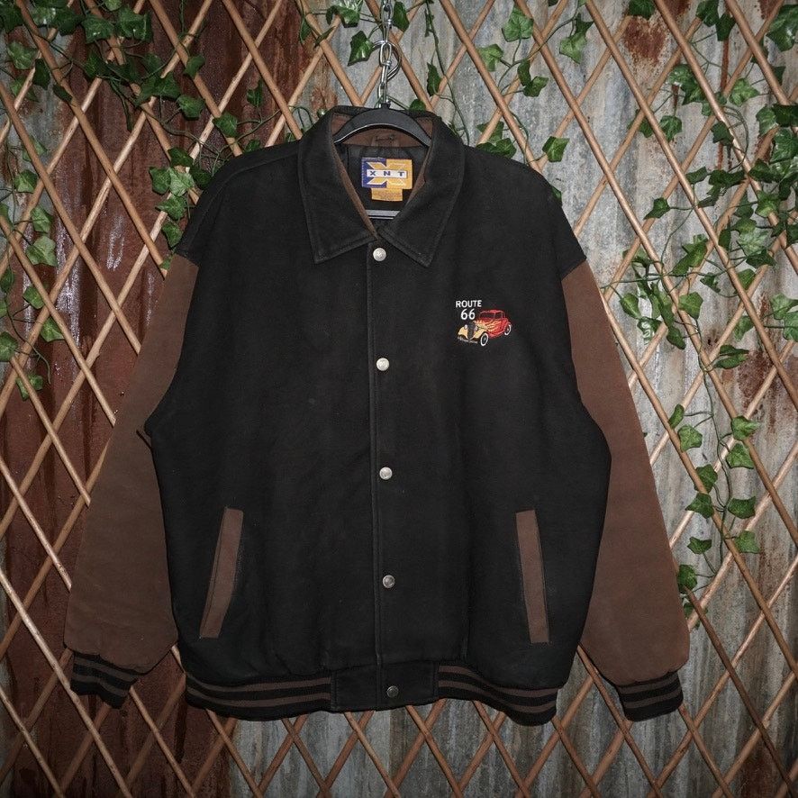 Vintage XL - Vintage Y2K button up bomber jacket route 66 embroider Size US XL / EU 56 / 4 - 1 Thumbnail