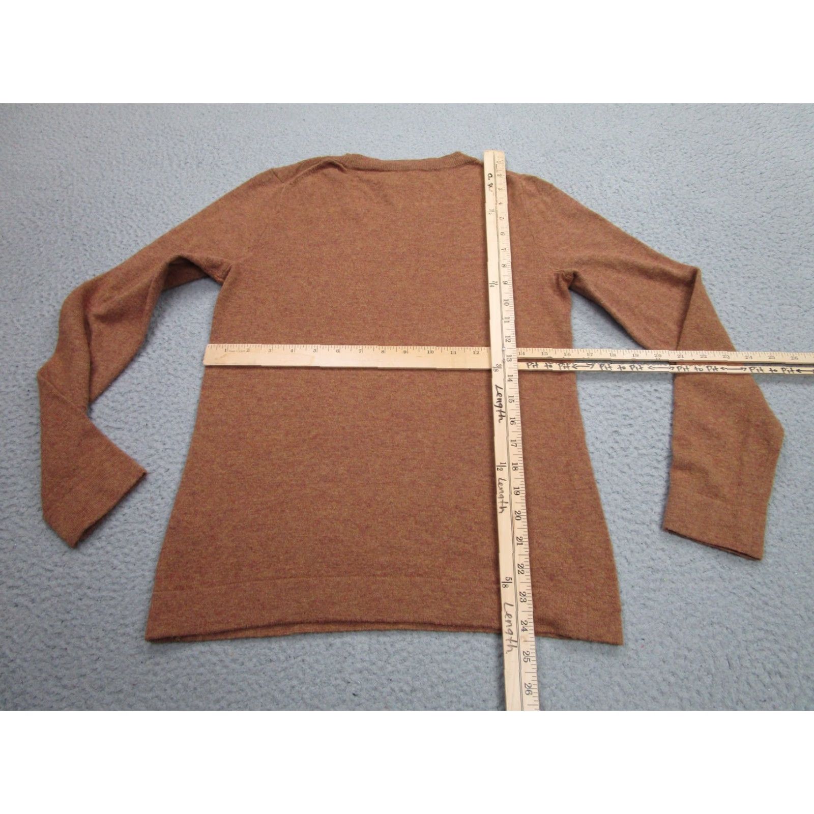 J.Crew J.Crew Teddie Sweater Womens XS Brown Wool Blend Pullover Knit Crew Neck Long Sleeve Solid All Seasons Size XS / US 0-2 / IT 36-38 - 7 Thumbnail