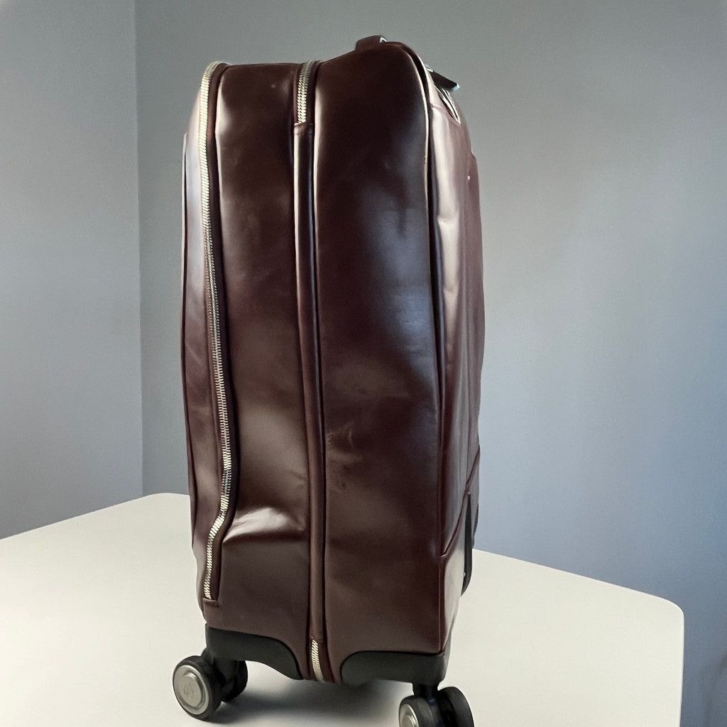 Piquadro Piquadro Leather Rolling Carry-On Cabin Suitcase Brown Size ONE SIZE - 2 Thumbnail