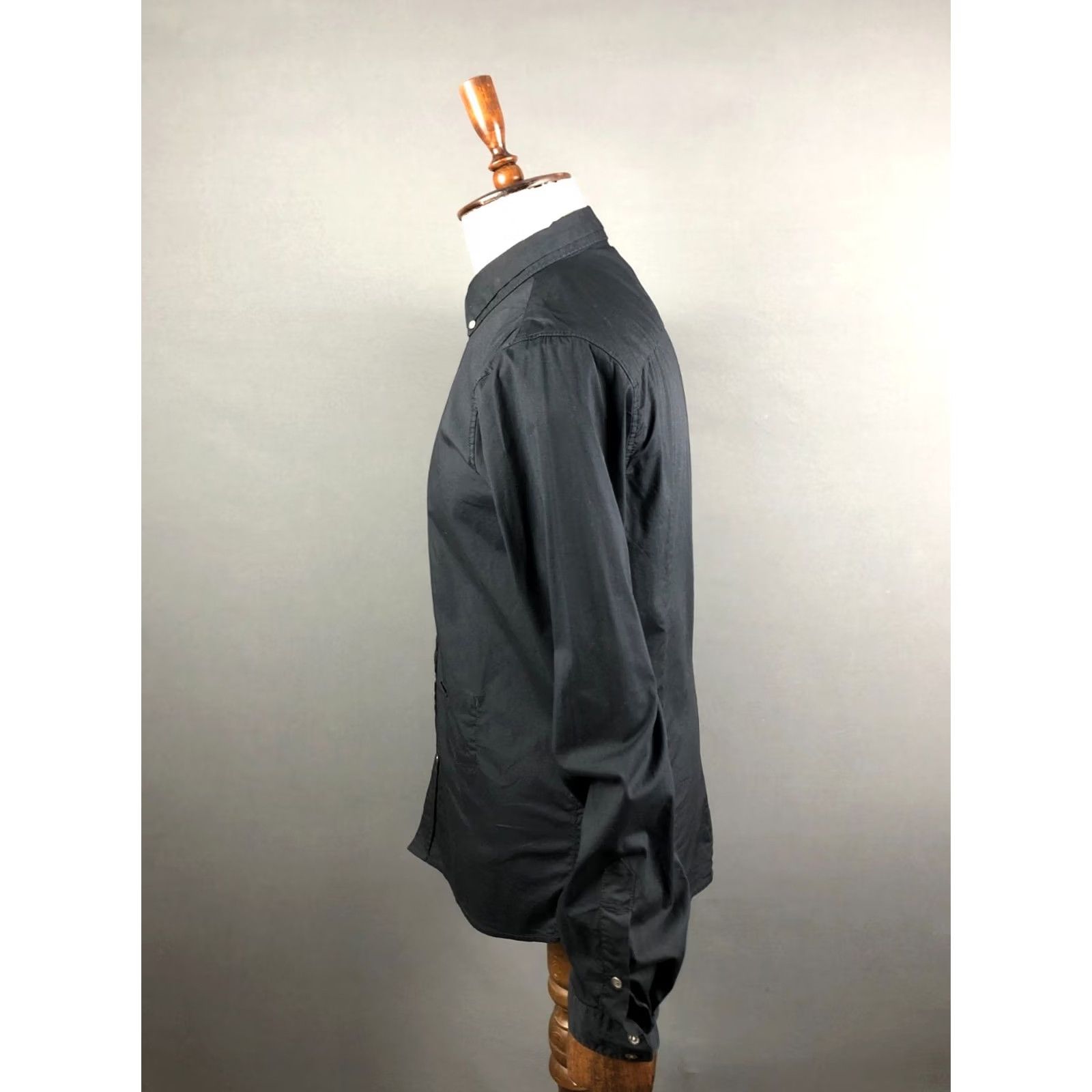 Diesel Diesel Shirt XL Black Cotton Slim Fit Mens Button-Up Collared Long Sleeve Casual Size US XL / EU 56 / 4 - 2 Thumbnail