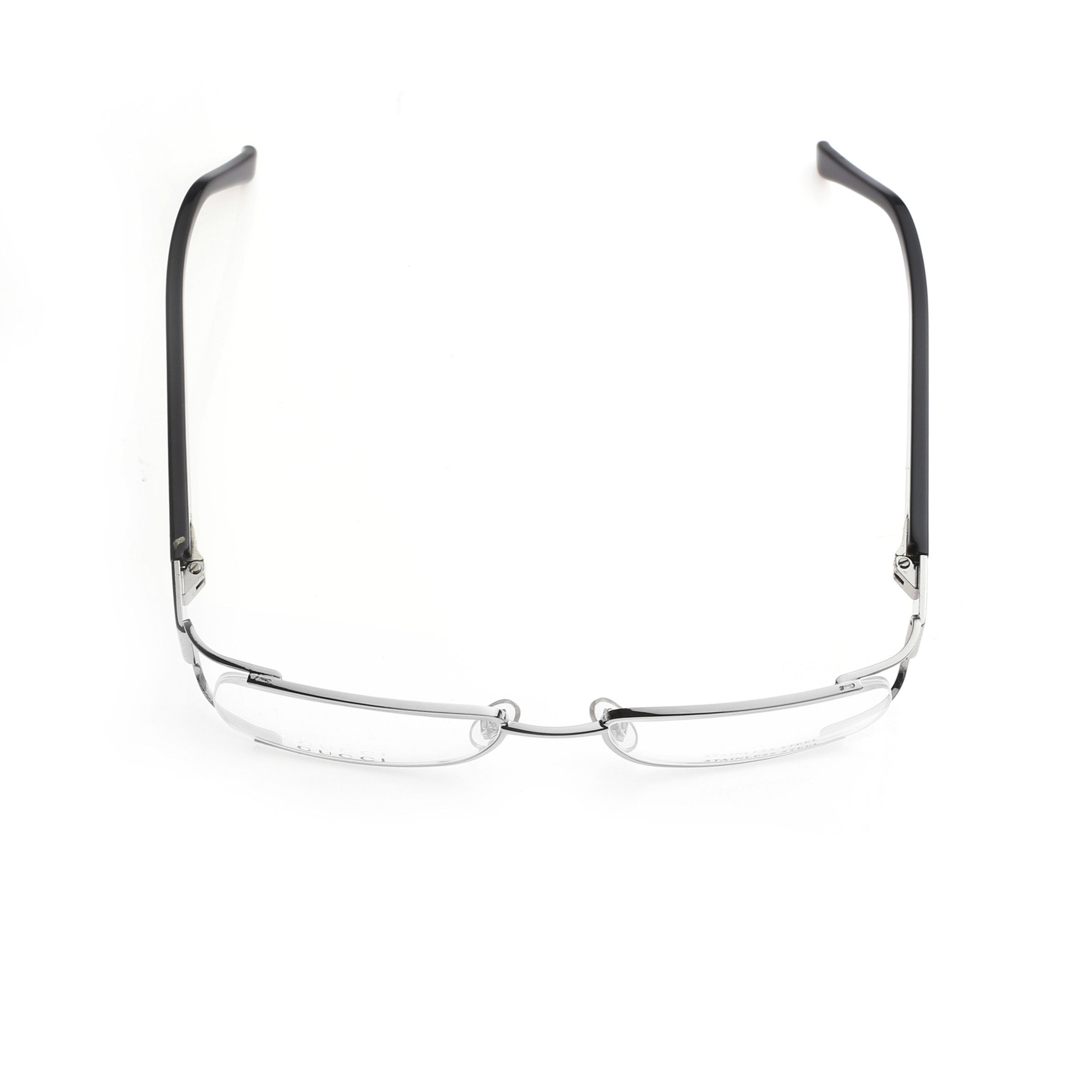Gucci Gucci '00s Black & Silver Monogram Rectangular Glasses Size ONE SIZE - 3 Thumbnail