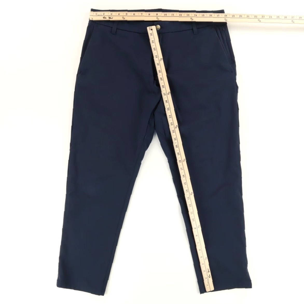 Lululemon Lululemon Commission Classic 30 Polyester Chino Pants Navy Blue Men 36 Navy Blue Mens Regular Chino Pants Size US 36 / EU 52 - 3 Thumbnail