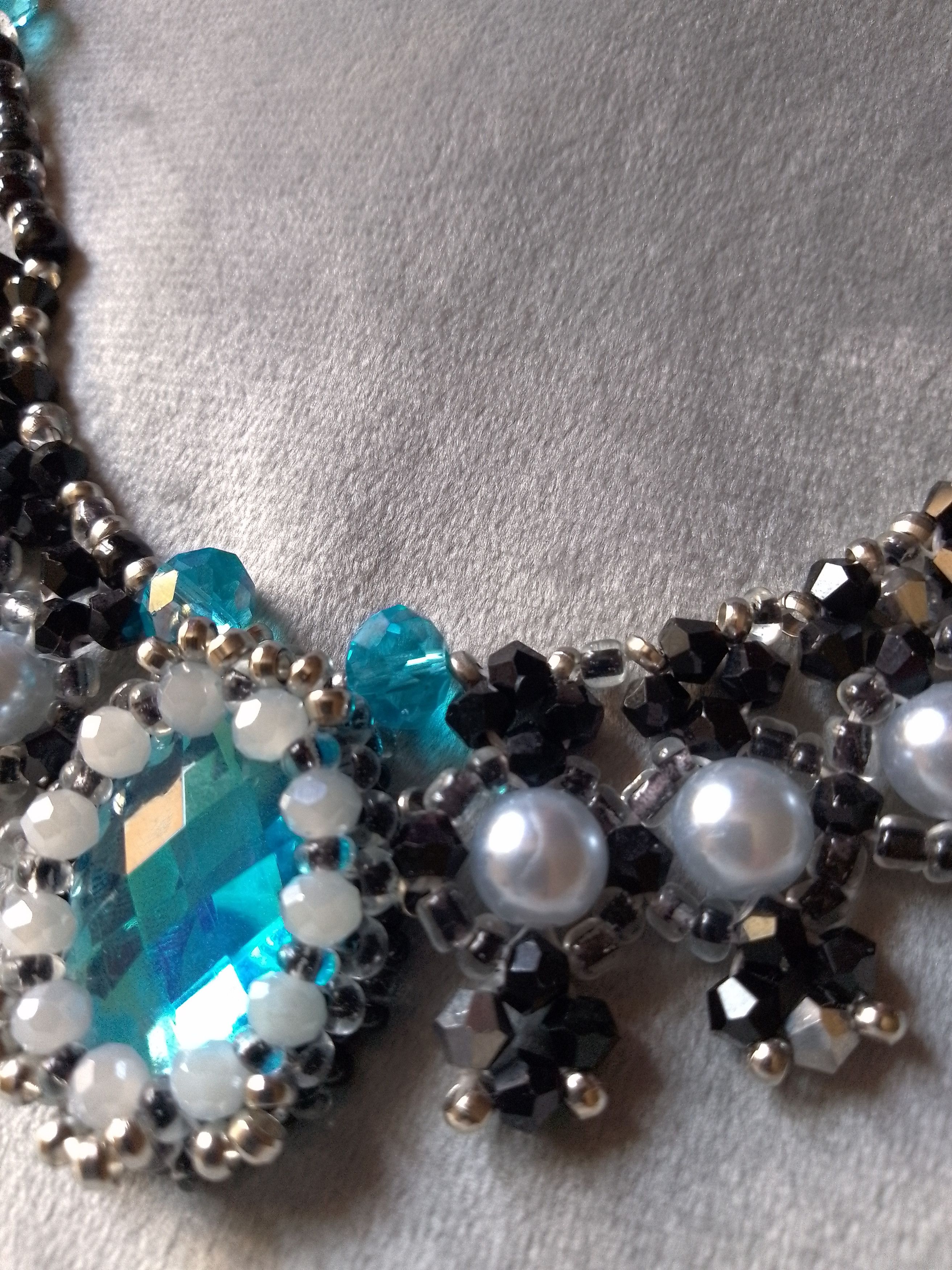 Handmade Necklace Black choker gothic victorian style Size ONE SIZE - 3 Thumbnail