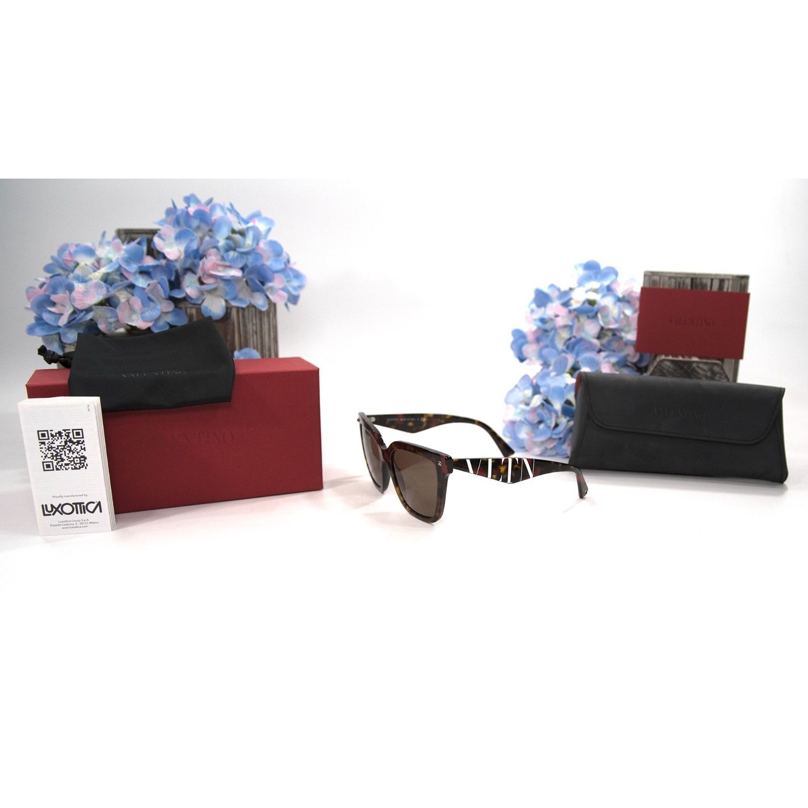 Valentino Valentino VA4084 Red Tortoise VLTN Logo Sunglasses NWT Case Size ONE SIZE - 1 Thumbnail