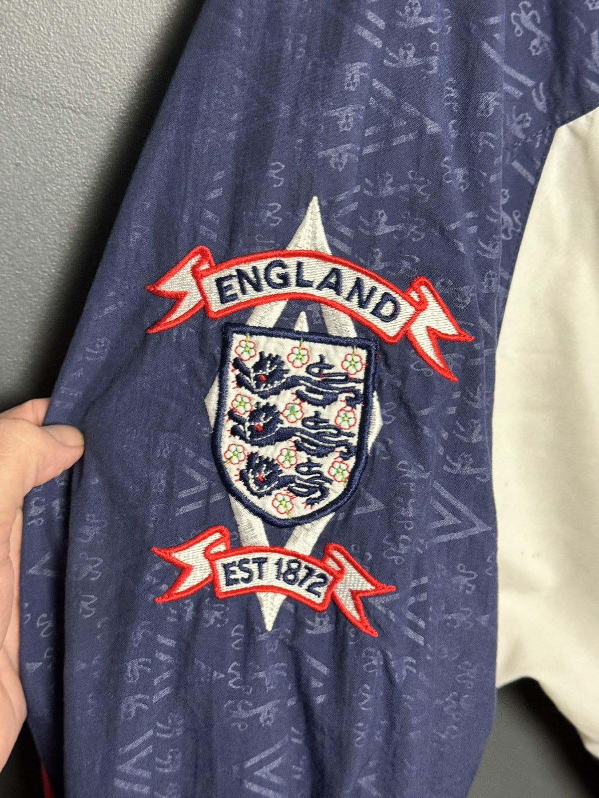 Umbro Vintage England National Team Training Football Jacket Size US L / EU 52-54 / 3 - 5 Thumbnail