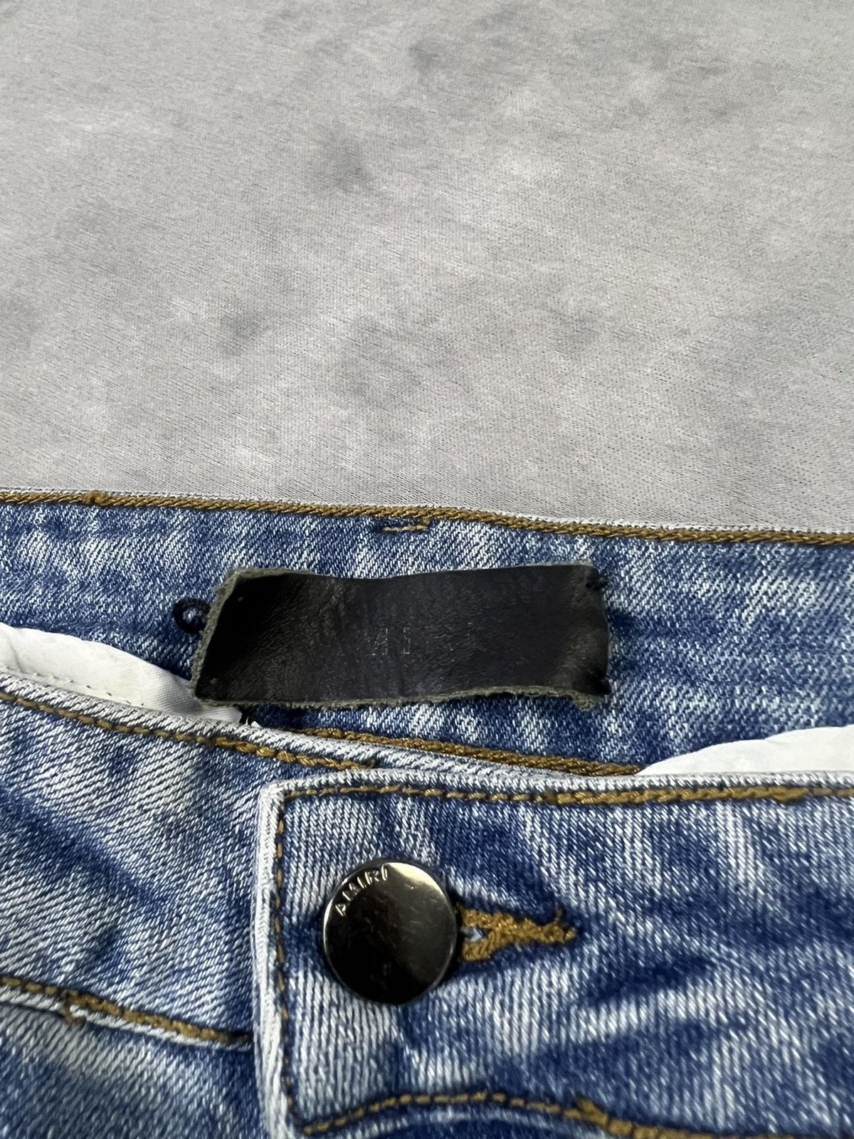 Number (N)ine 2000s Amiri Mx1 Distressed Ripped Wash Jeans Lgb Ifsix Size US 32 / EU 48 - 8 Thumbnail