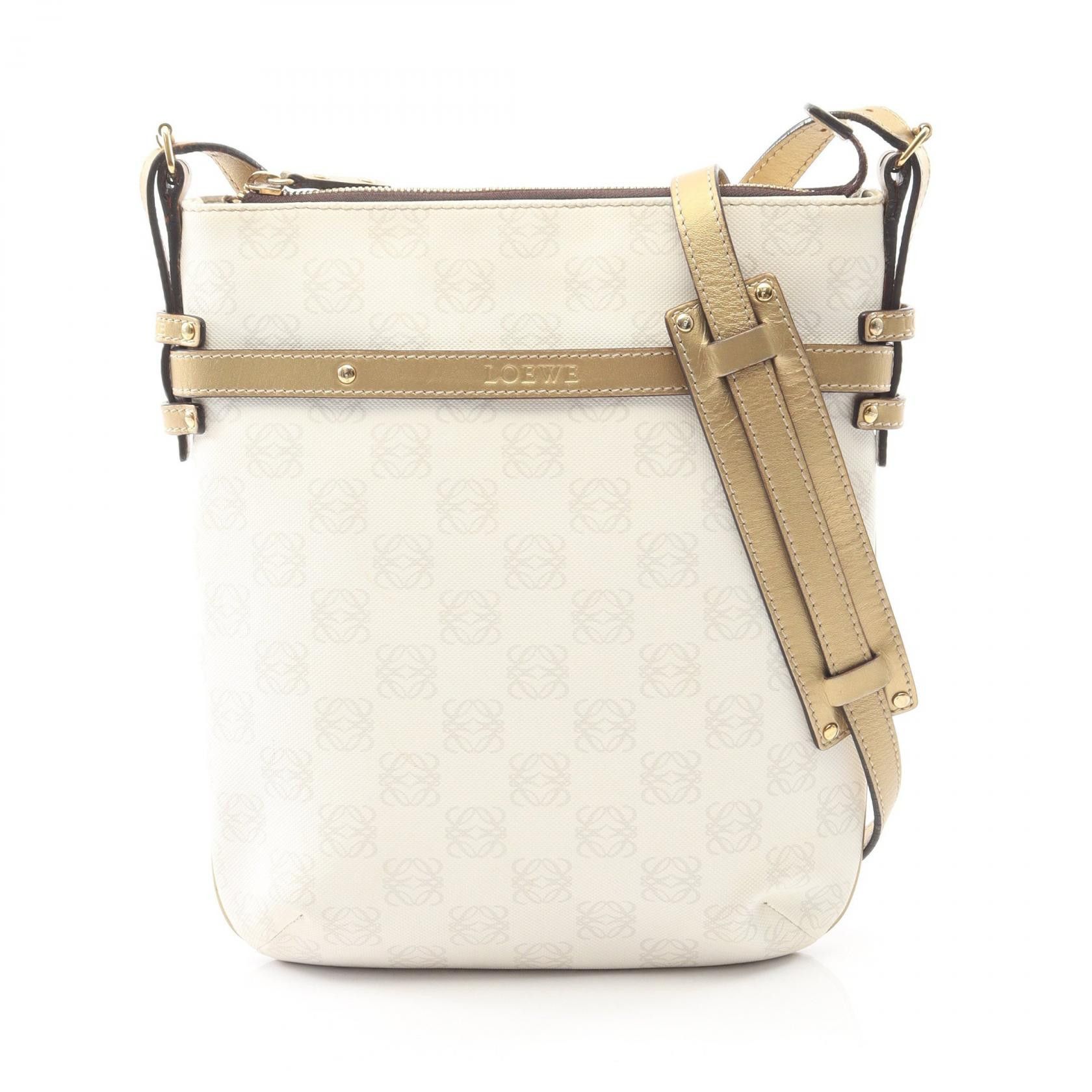 Loewe Loewe Loewe Repeat Anagram PVC Coated Canvas Leather Shoulder Bag Plastic / Synthetic Shoulder Bag DUTY FREE for USA Size ONE SIZE - 1 Thumbnail