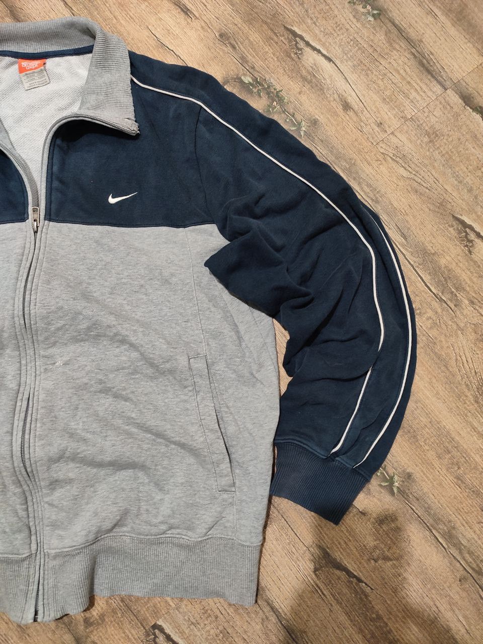 Nike Vintage Y2K Nike Faded Gray Navy Full-Zip Hoodie XL size Size US XL / EU 56 / 4 - 4 Thumbnail